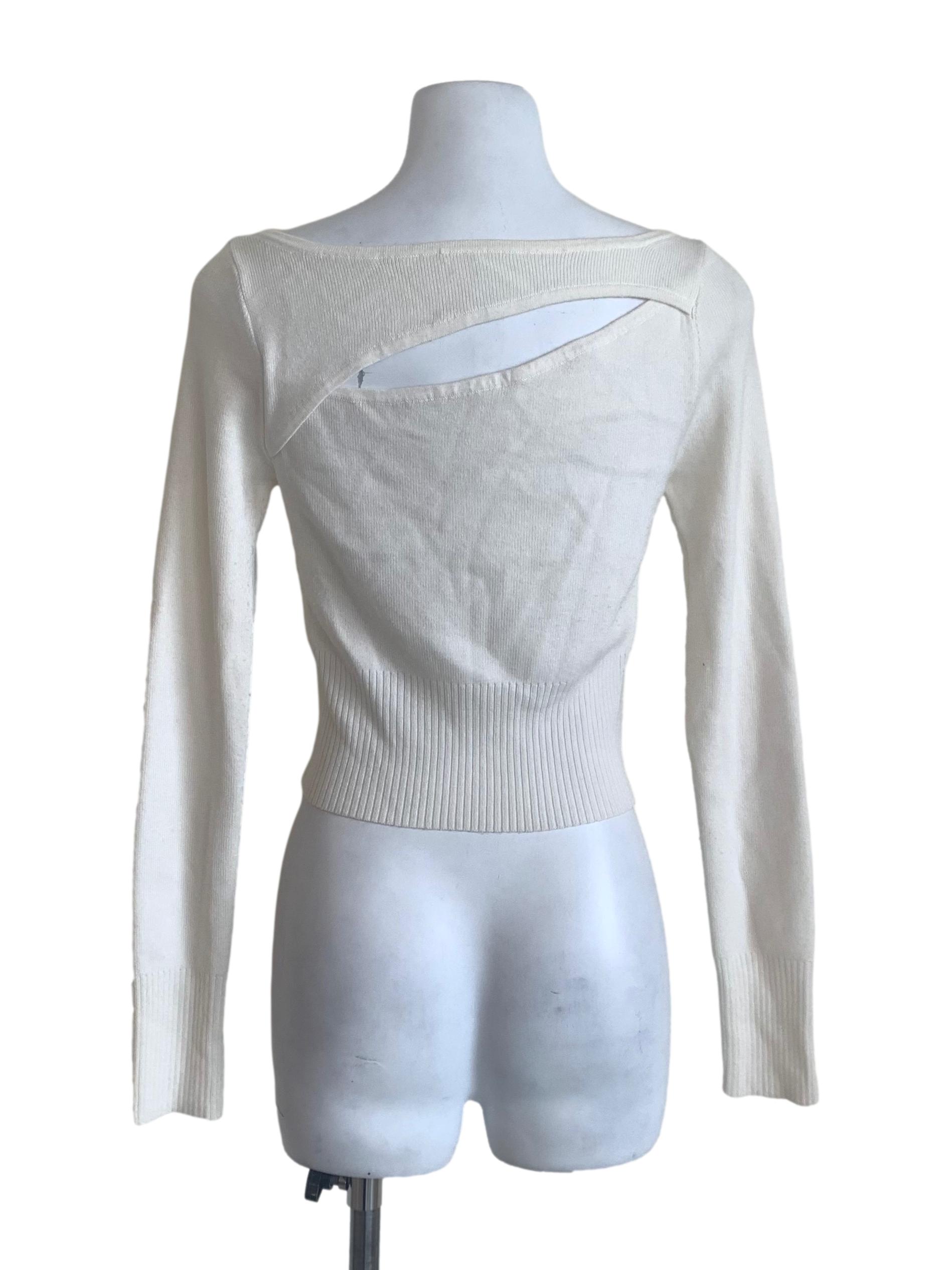 Coconut White Long Sleeve Crop Top