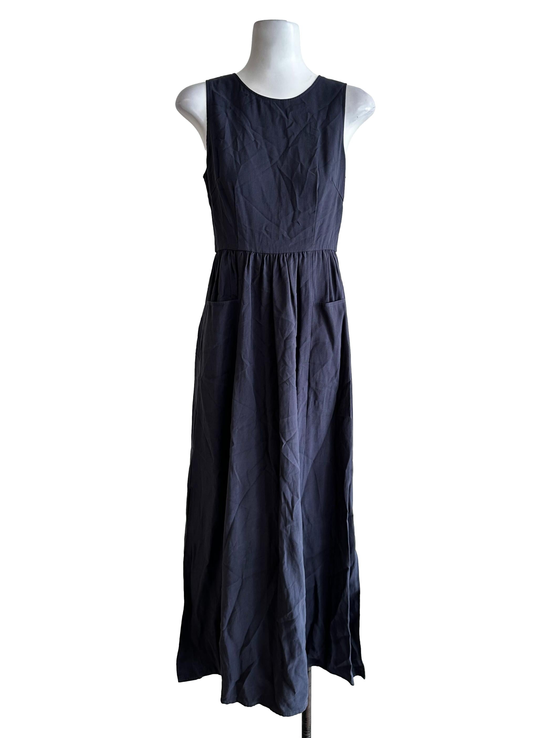 Shadow Grey Sleeveless Maxi Dress