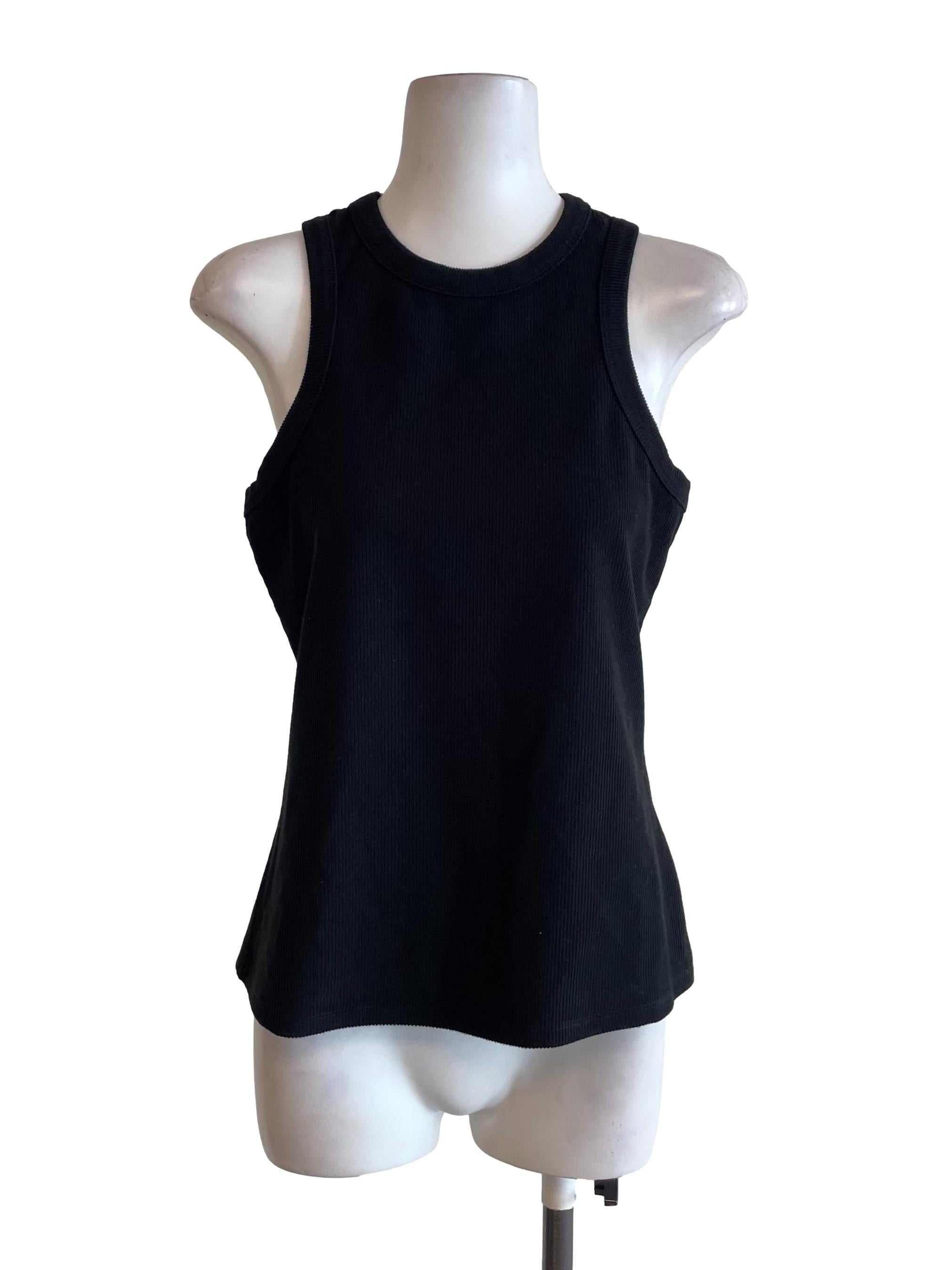 Black Ribbed Tank Top