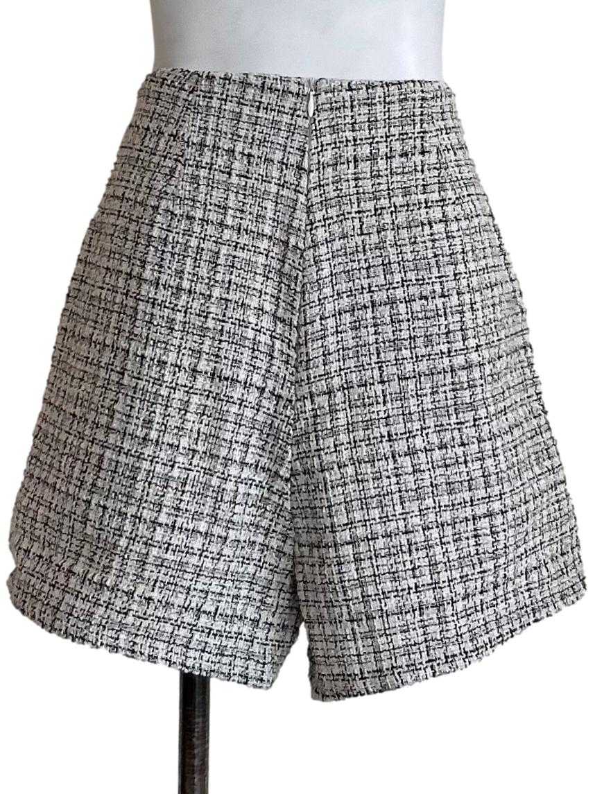 Black And White Tweed Skorts