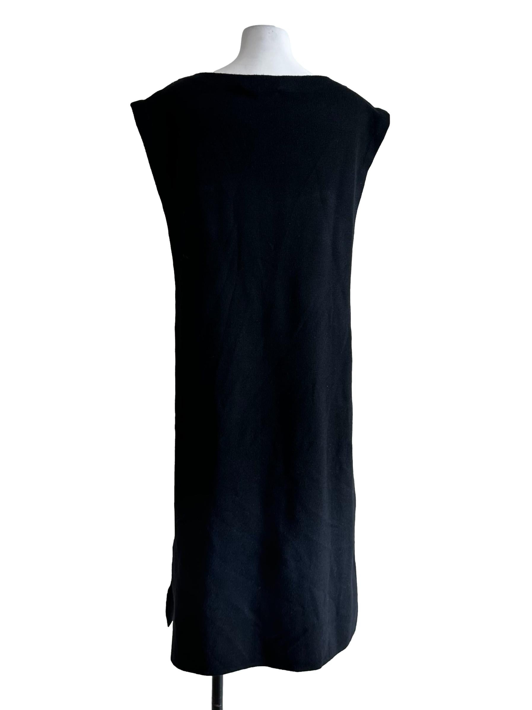 Black Sabrina Neck Midi Dress