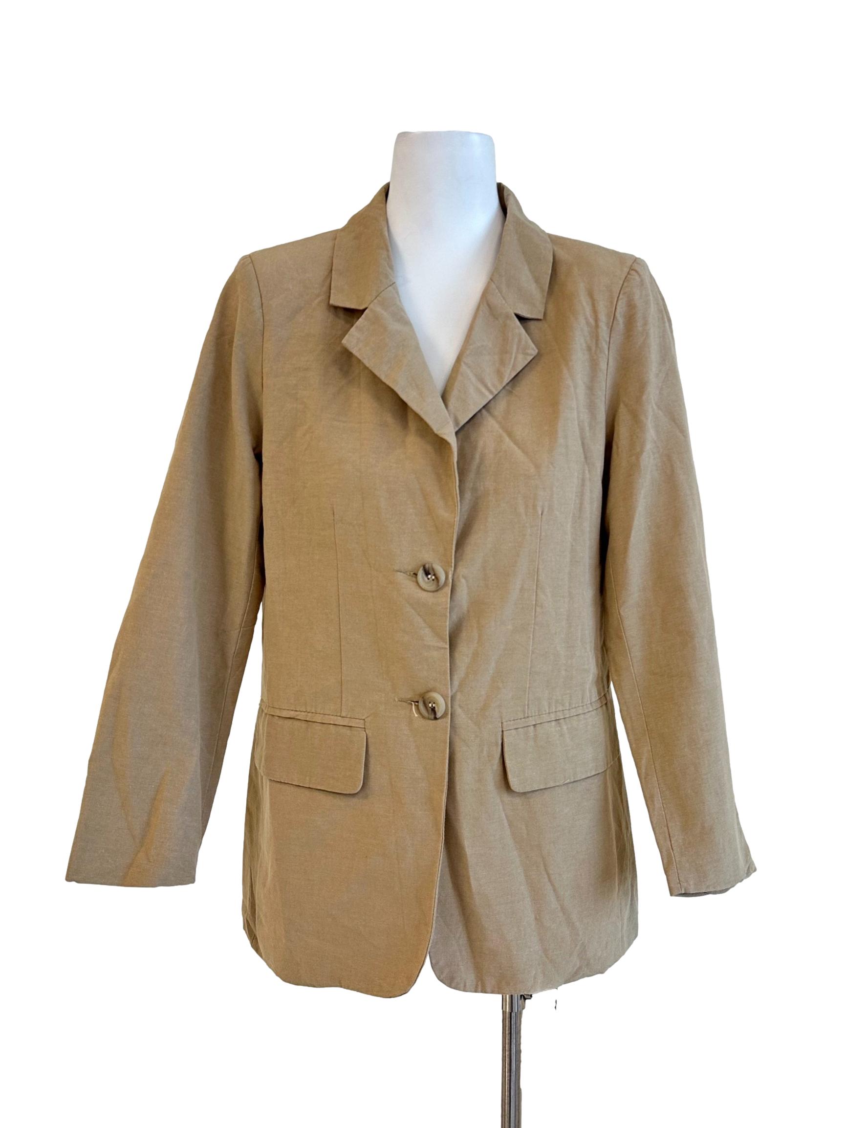 Biscotti Beige Plain Blazer