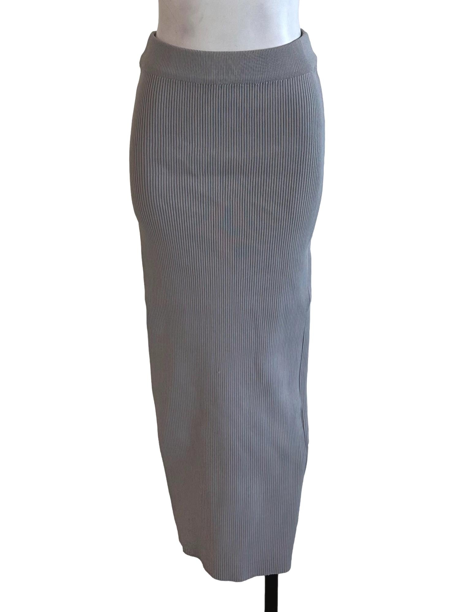Cloud Grey Knit Tube Skirt