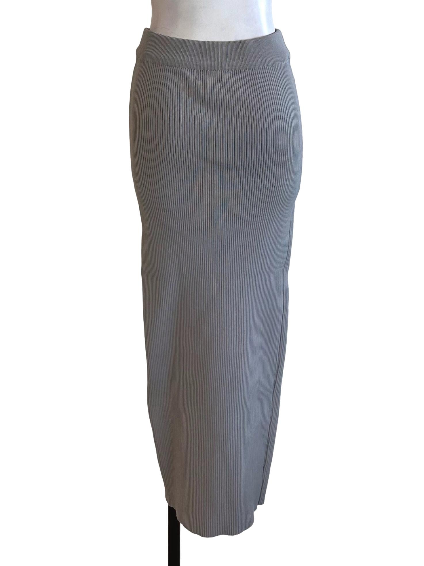 Cloud Grey Knit Tube Skirt