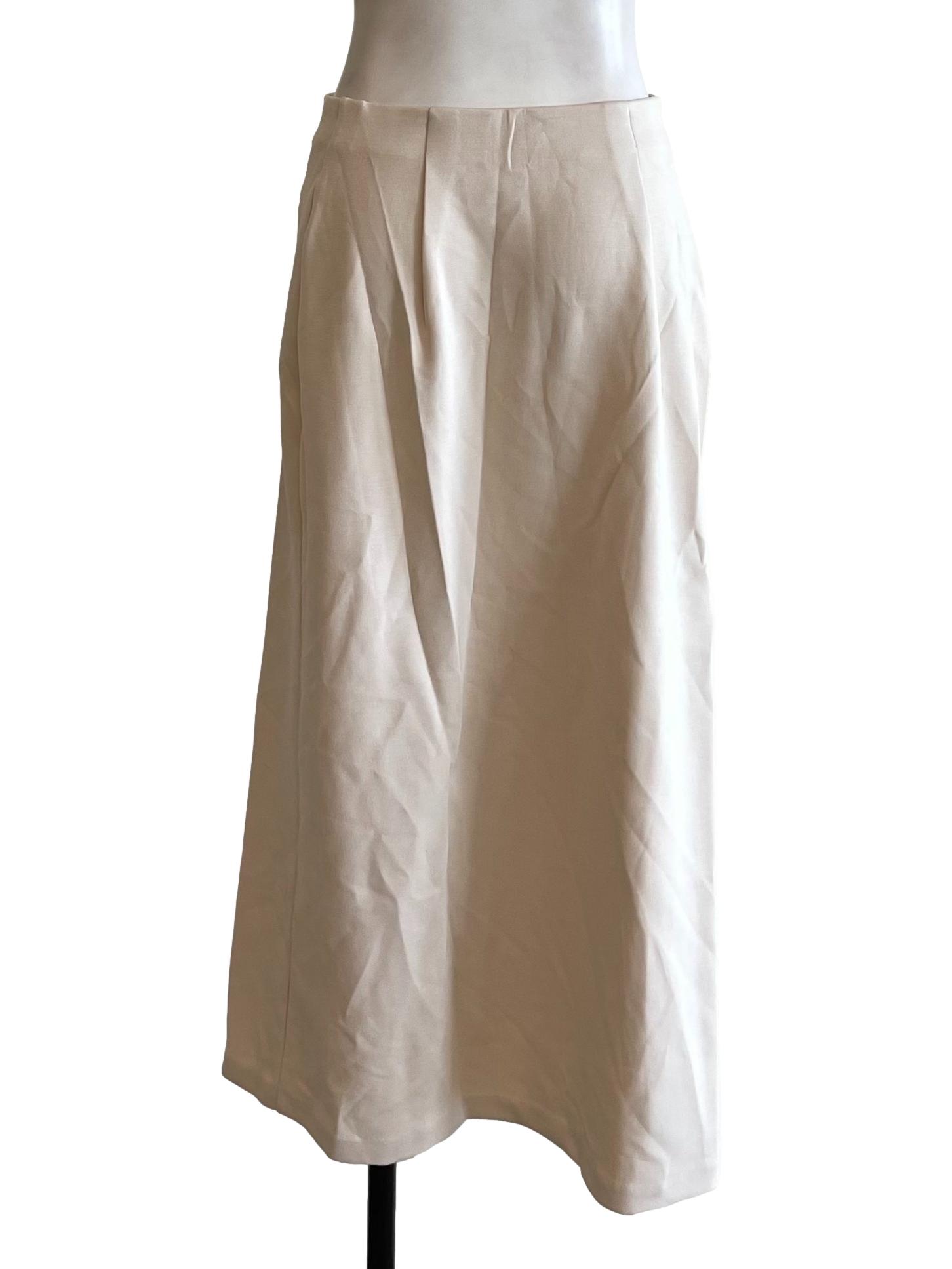 Lace Pleated A-Line Skirt