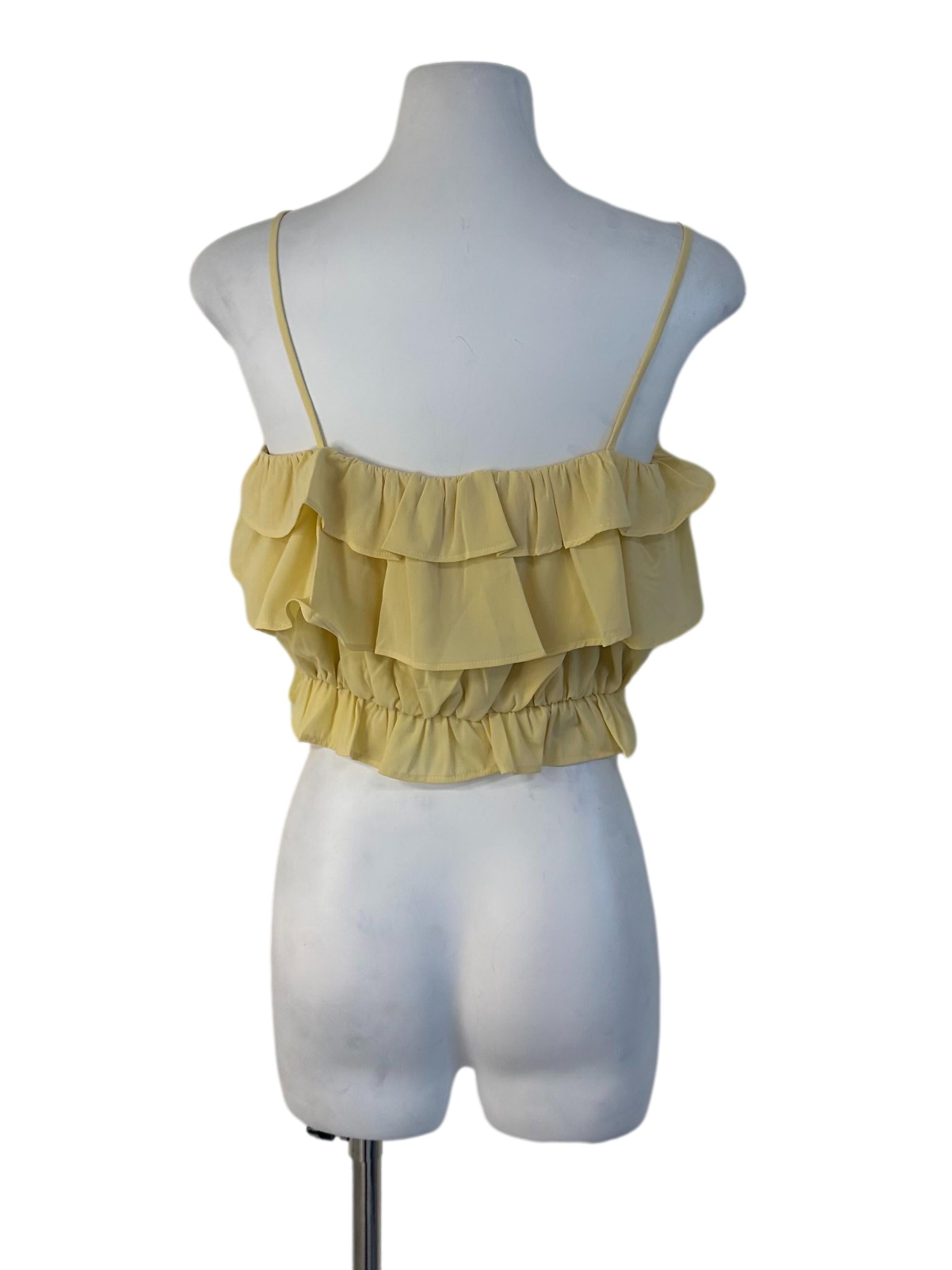 Butter Yellow Ruffle Top