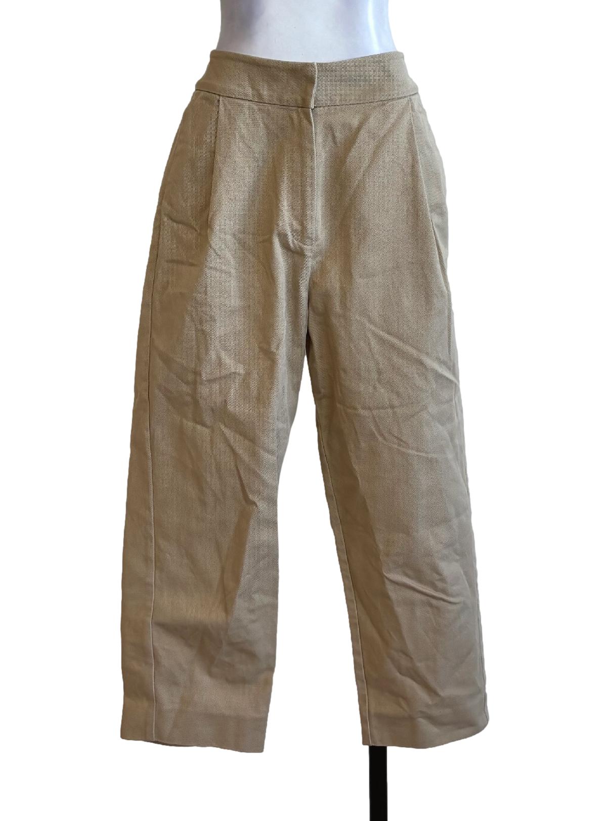 Light Camel Brown Straight Cut Pants