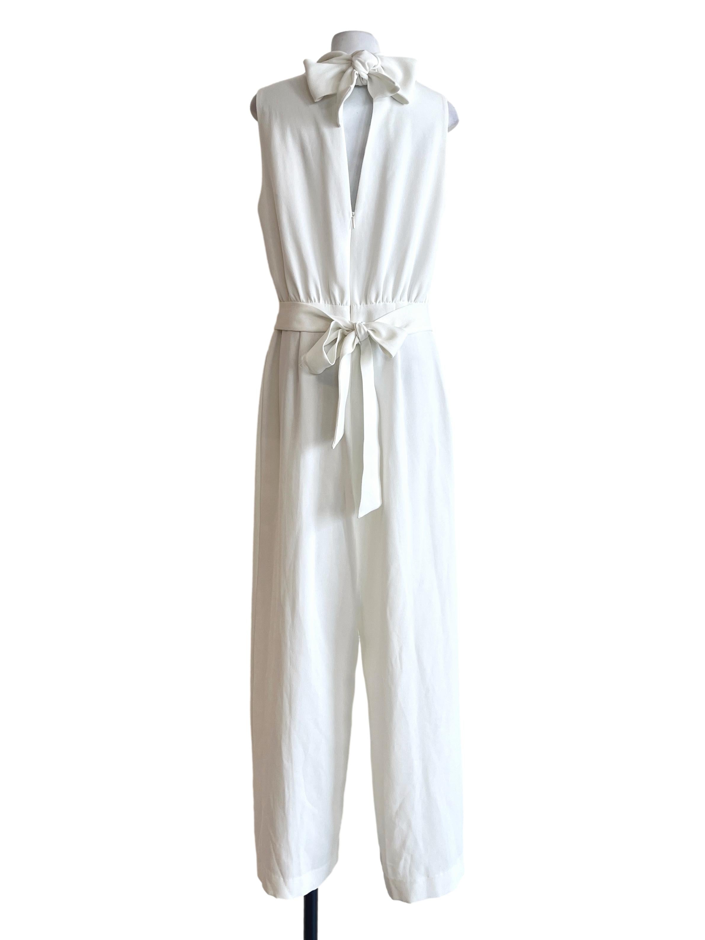Pearl White Cowl Jumpsuit