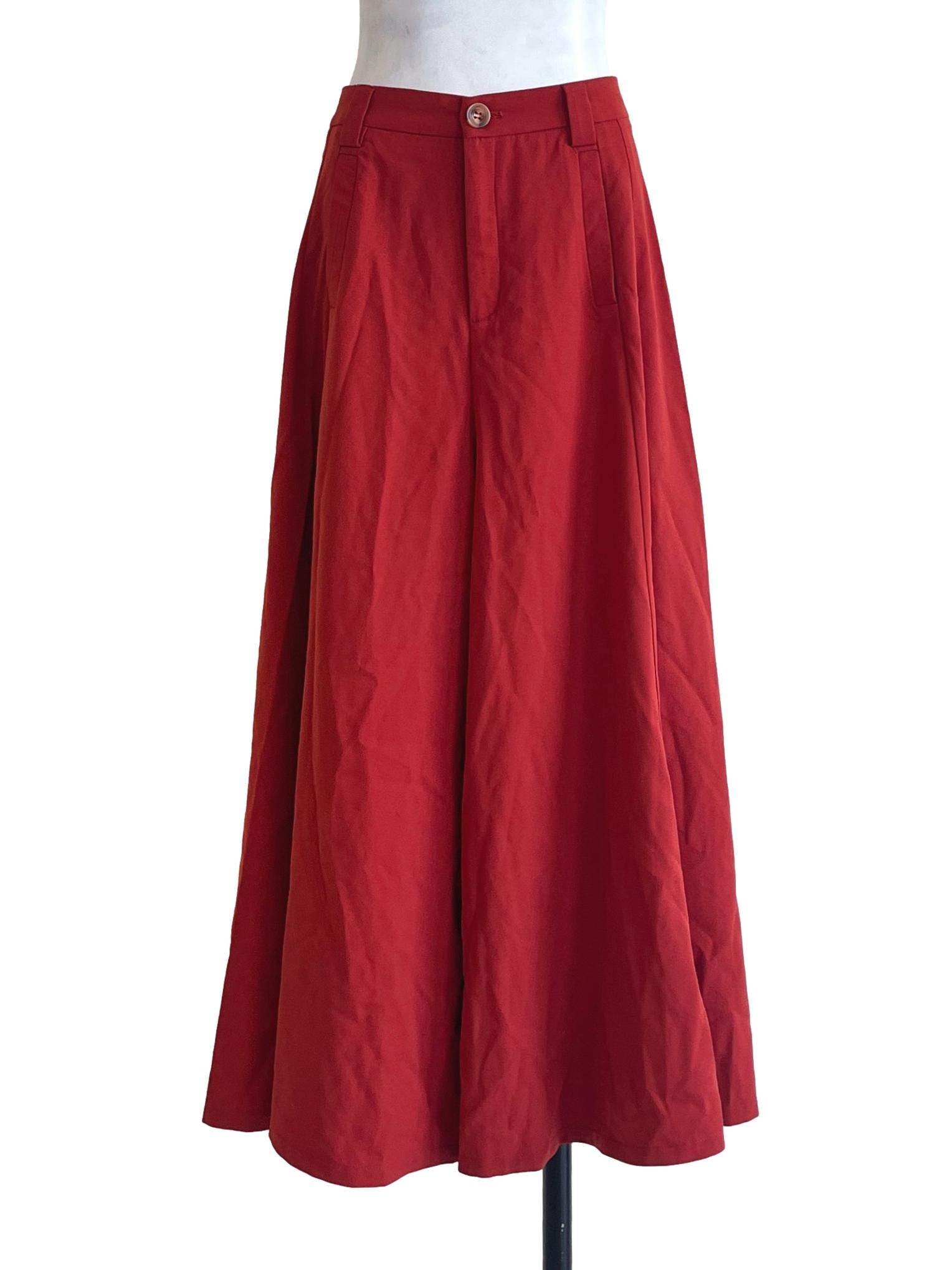 Brick Orange Wide Leg Pants