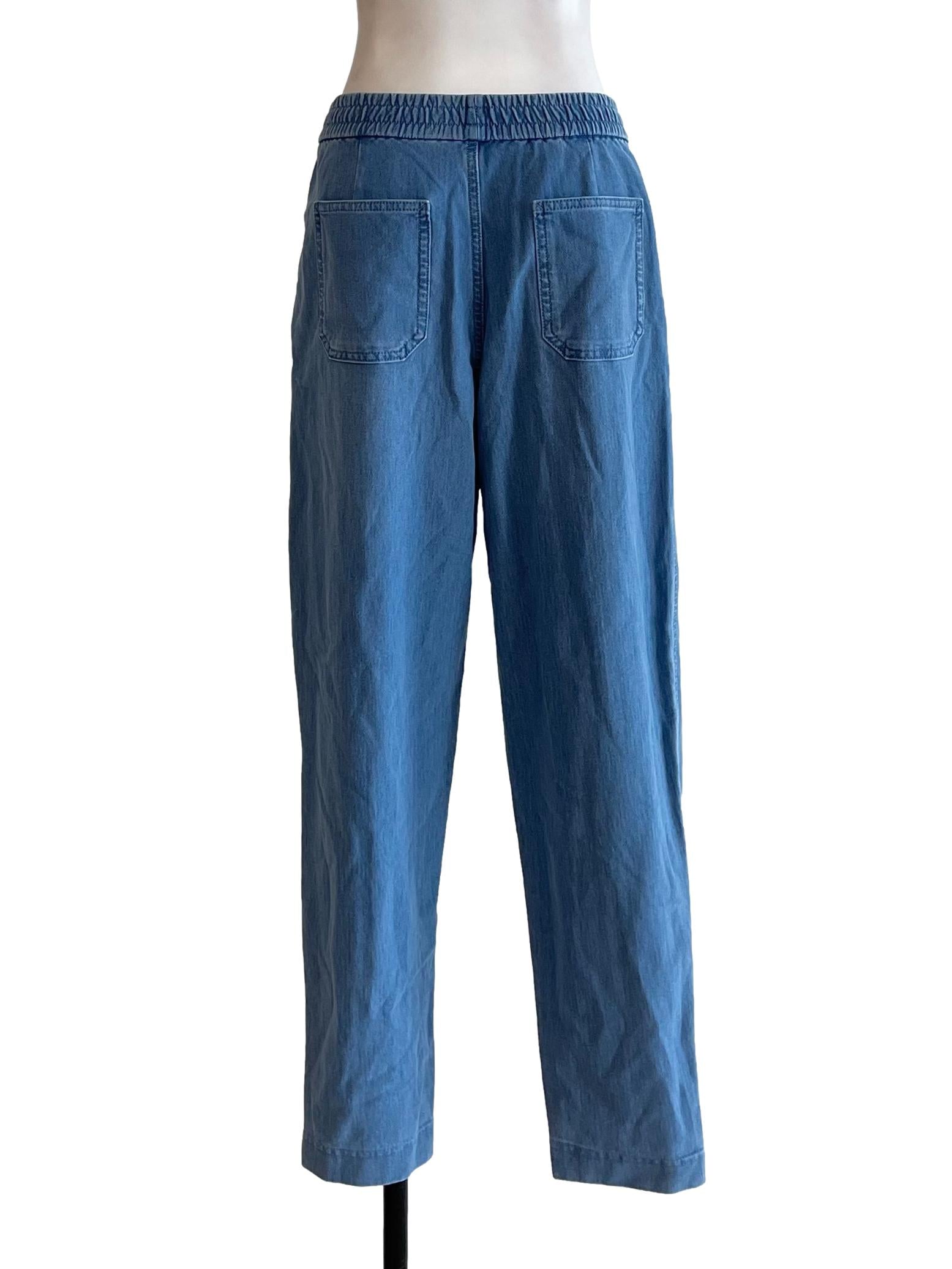 Light Blue Jersey Tapered Pants