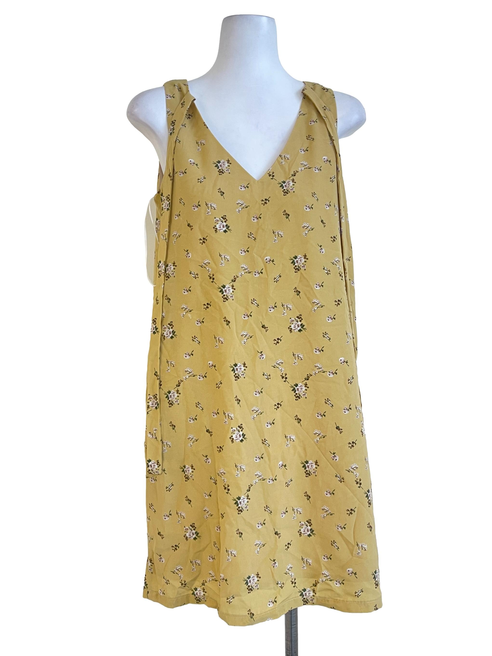 Canary Yellow Flower Dress