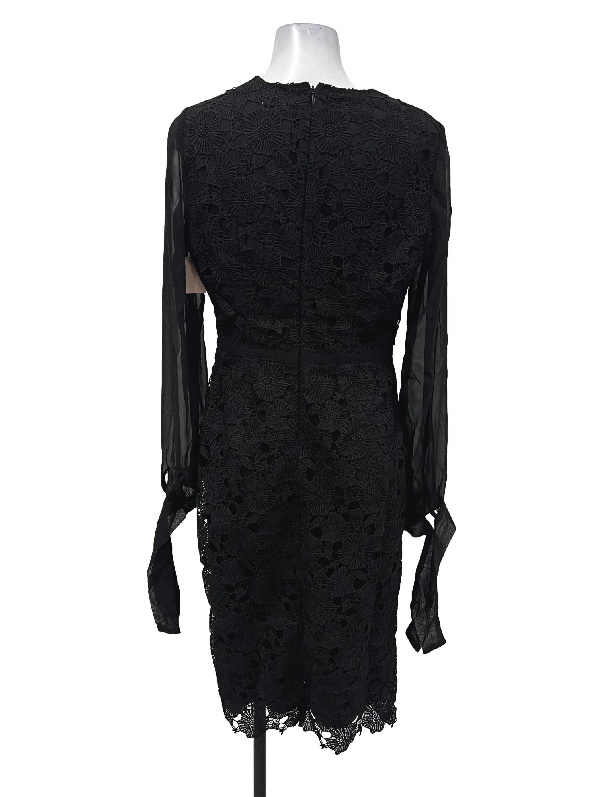 Rachel Parcell Black Laced Shift Dress 