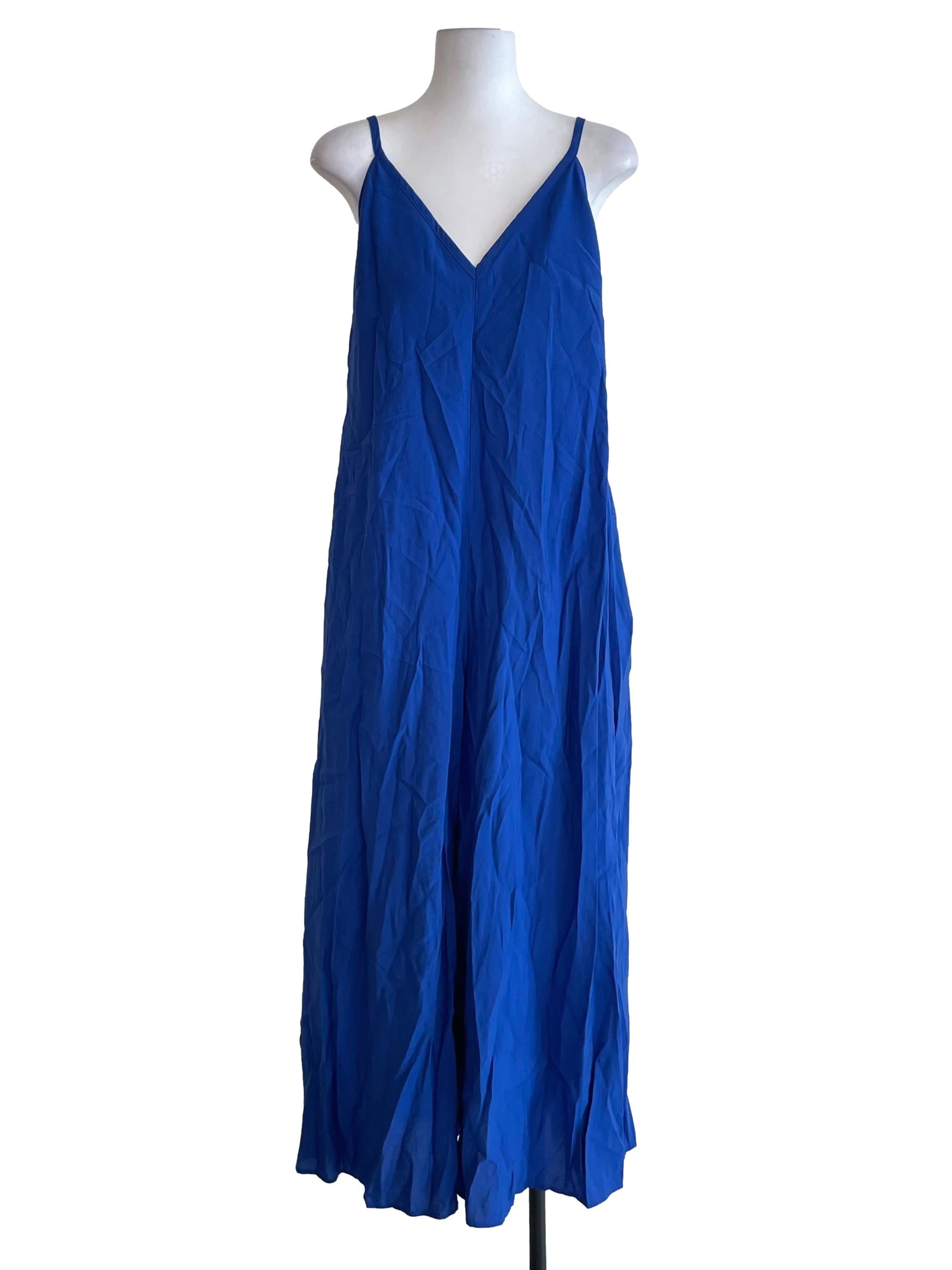 Lapis Blue Wide Cami Jumpsuit