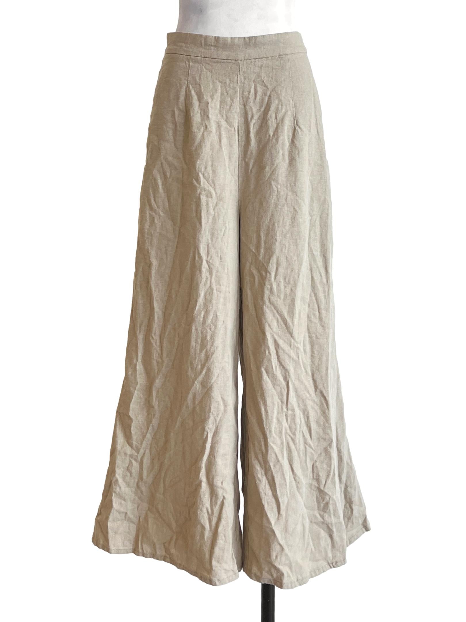 Khaki Brown Wide Leg Pants LB
