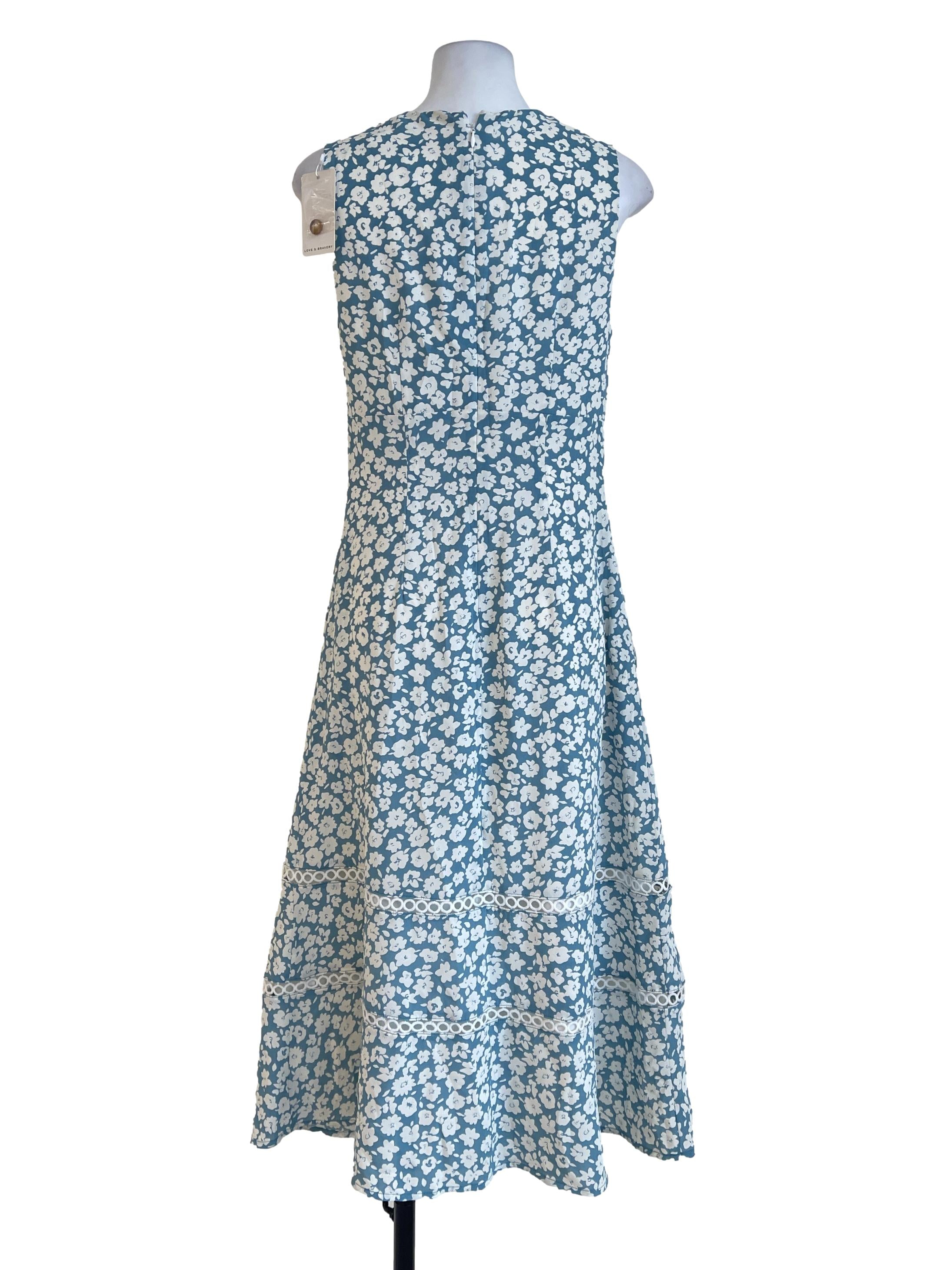 Teal Blue Round Lace Dress
