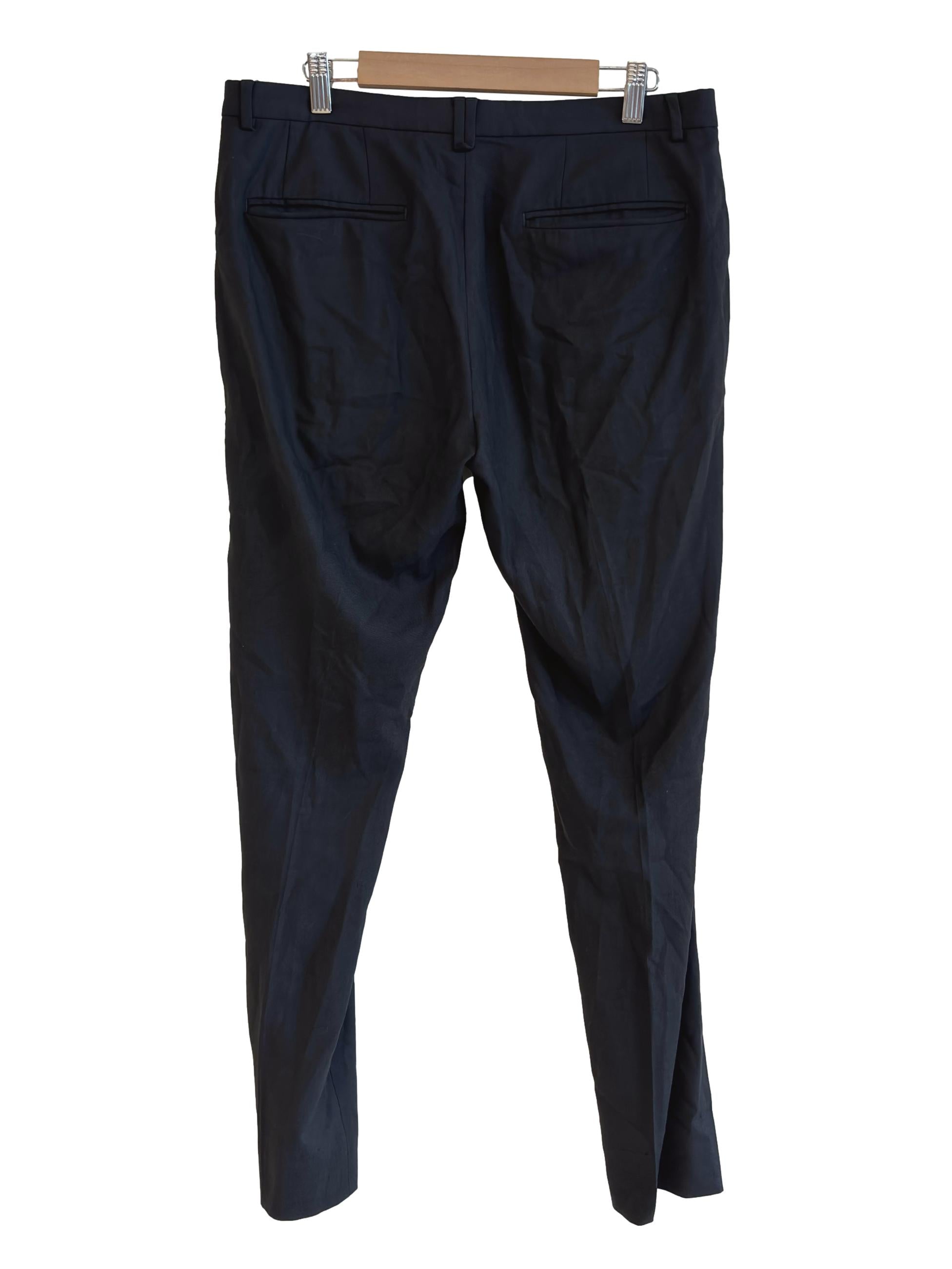 Black Low Rise Fitted Suit Pant