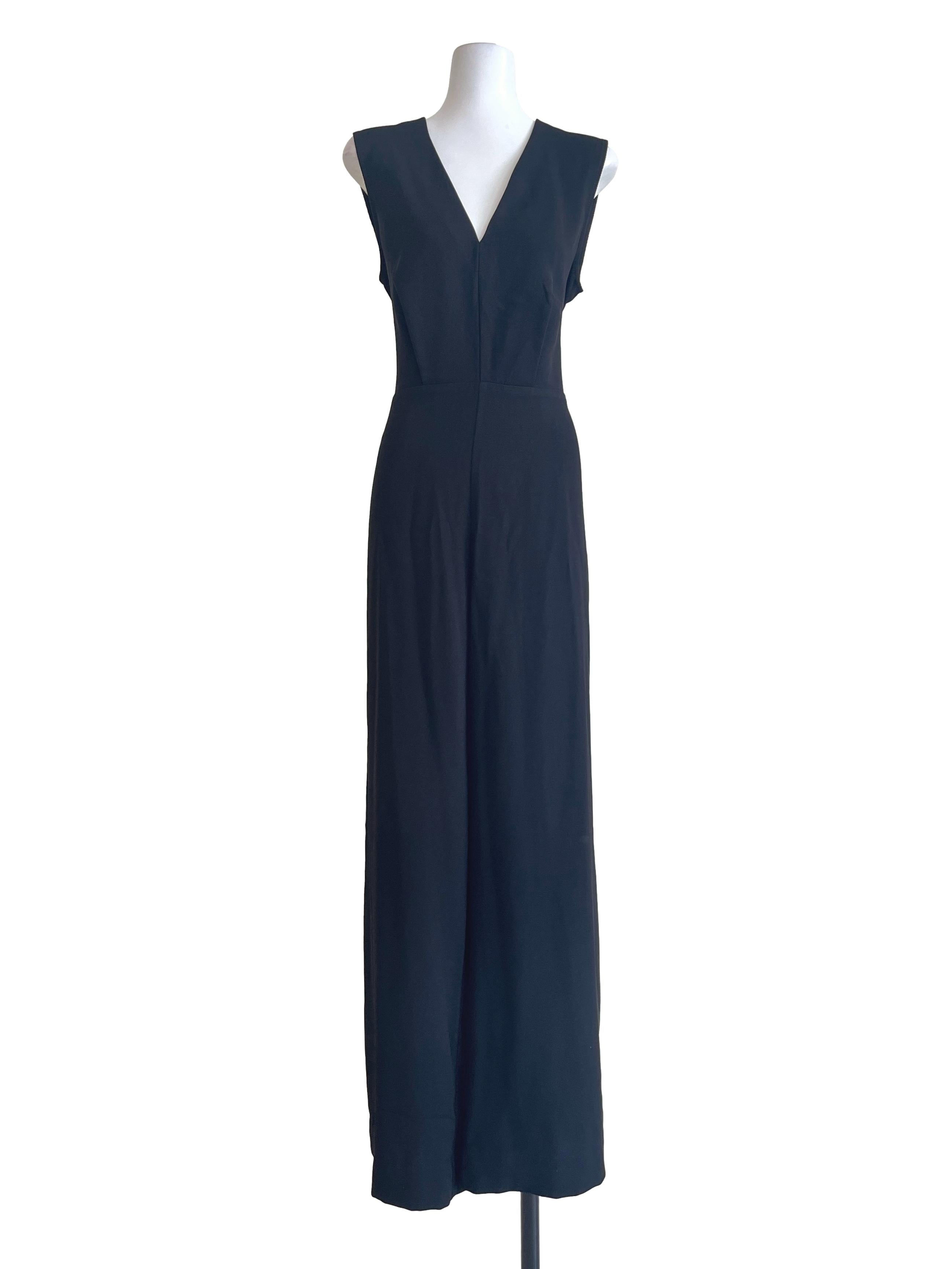 Ebony Black V-Neck Jumpsuit