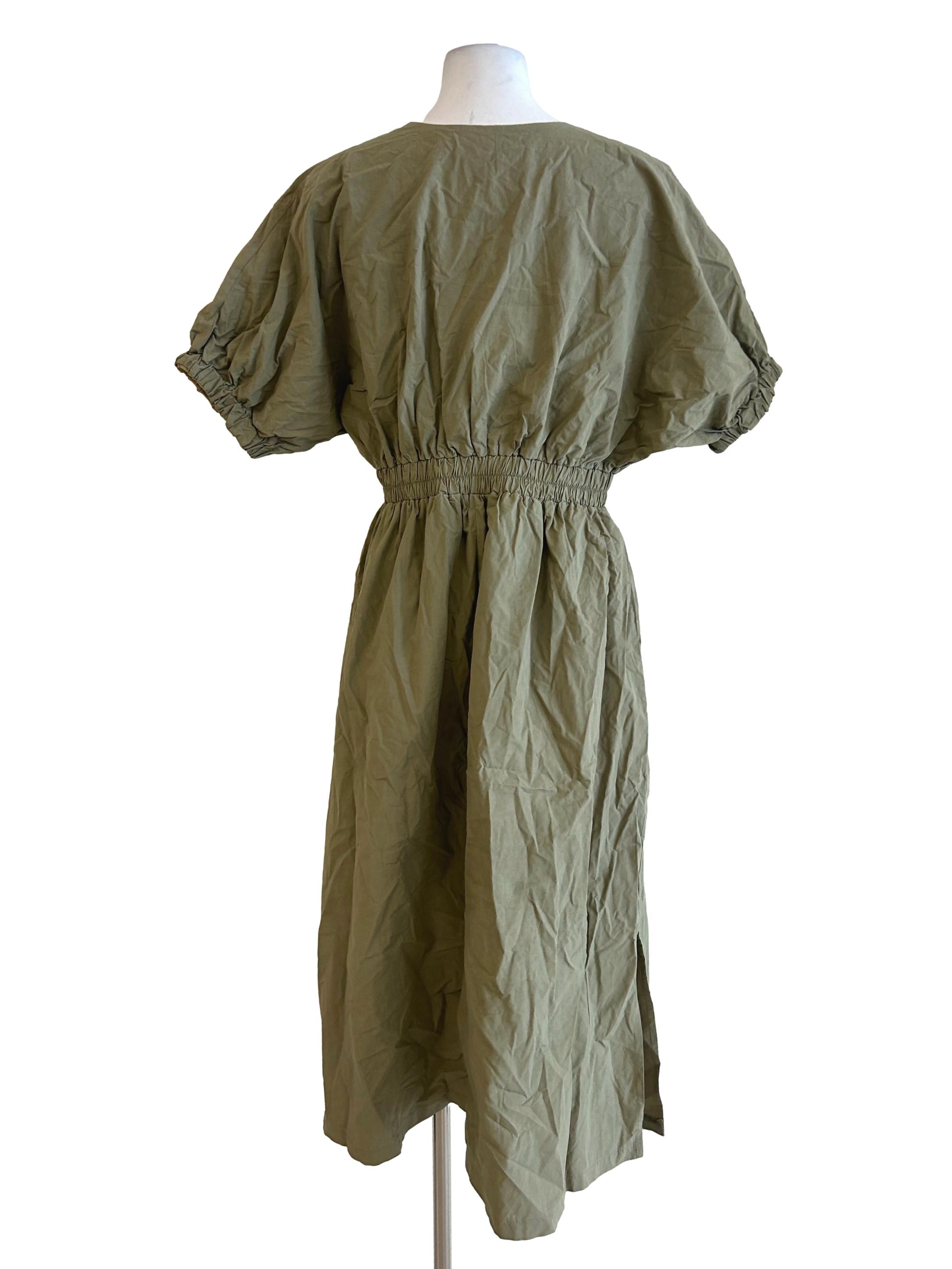 Olive Green Slits Dress TTR