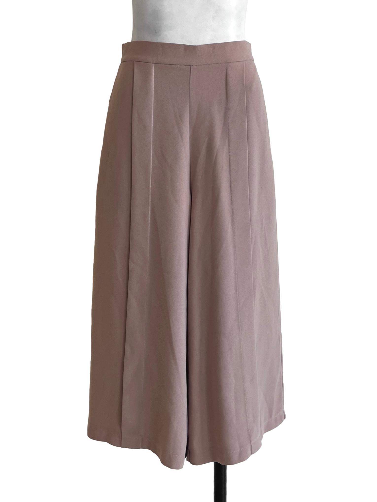 Nude Brown Wide Leg Culotte