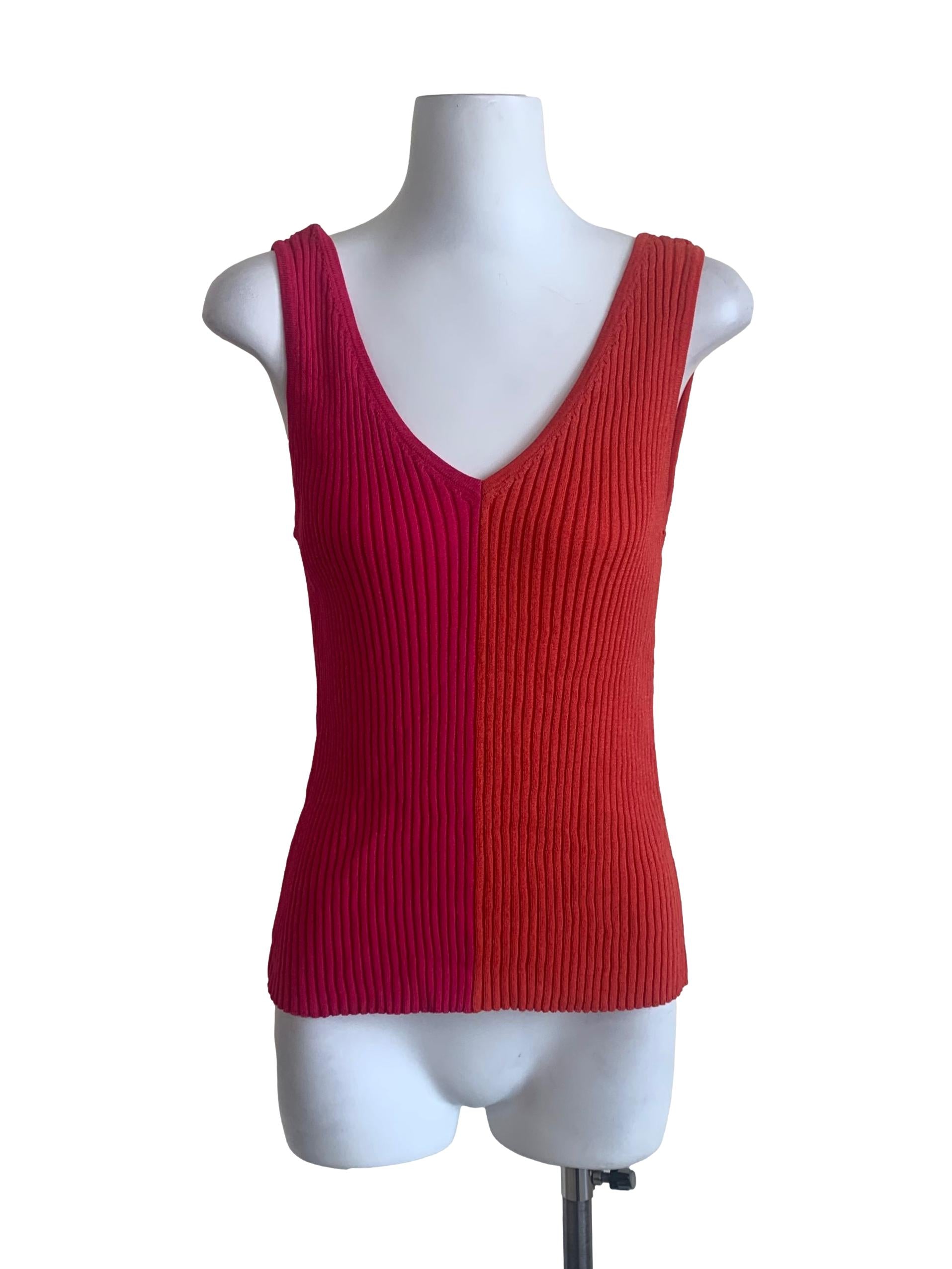 Hot Pink Orange Tank Top