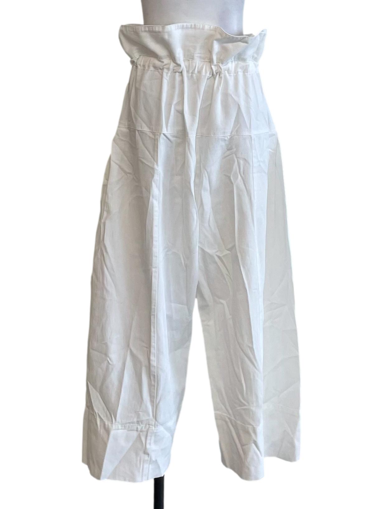 White Tie String Baggy Pants