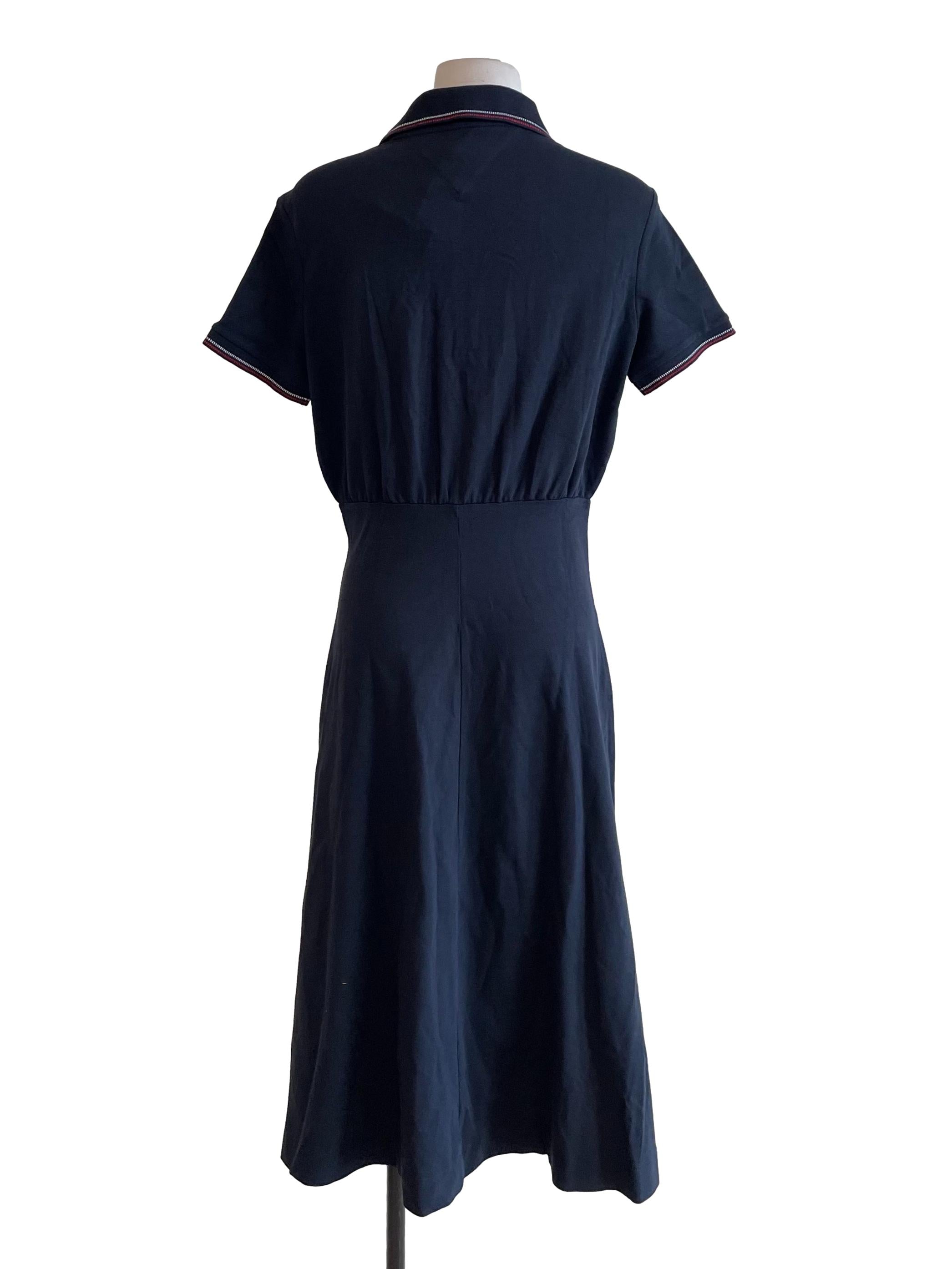 Charcoal Detailed Polo Dress