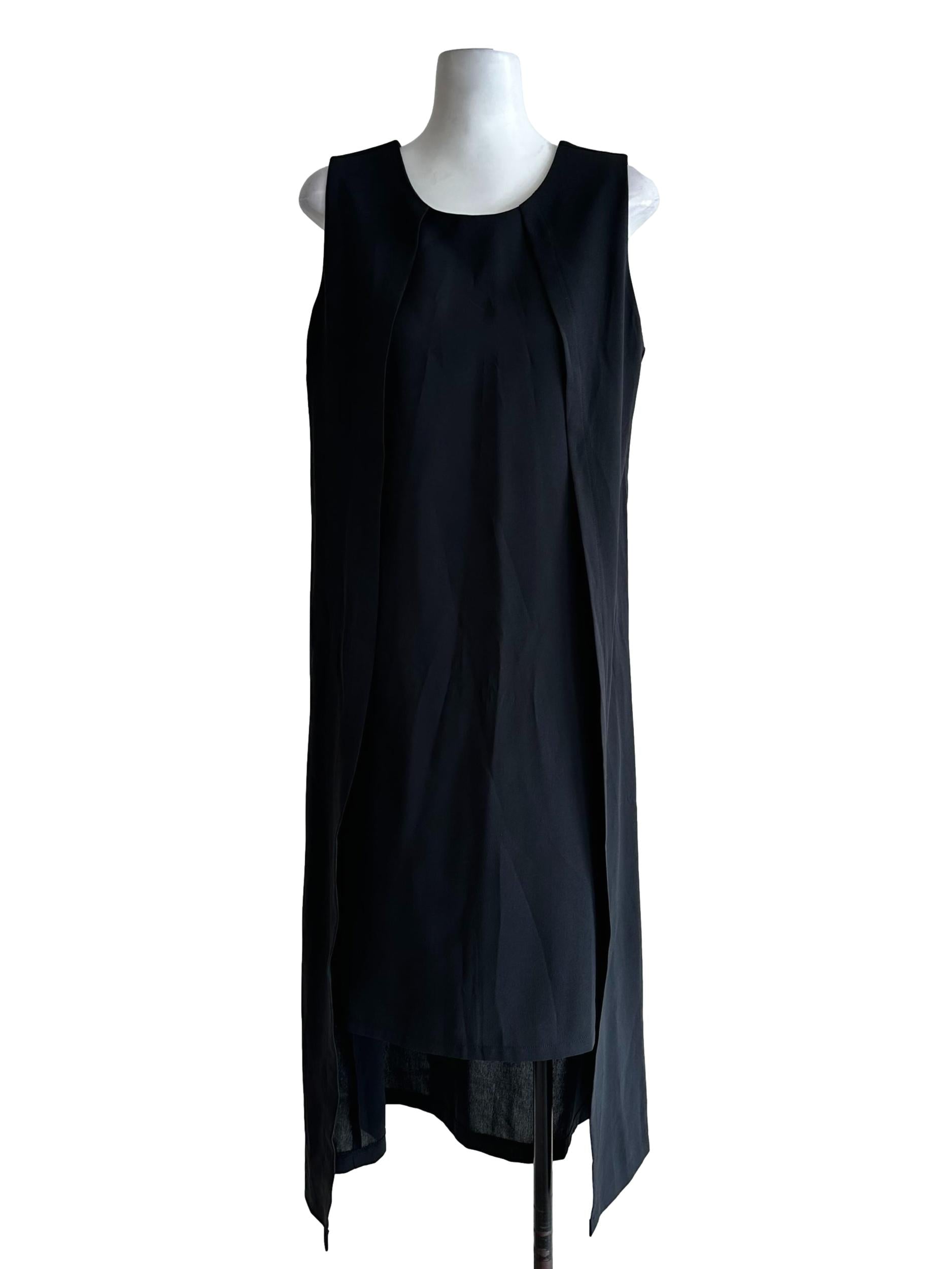 Black Sleeveless Tunic Dress