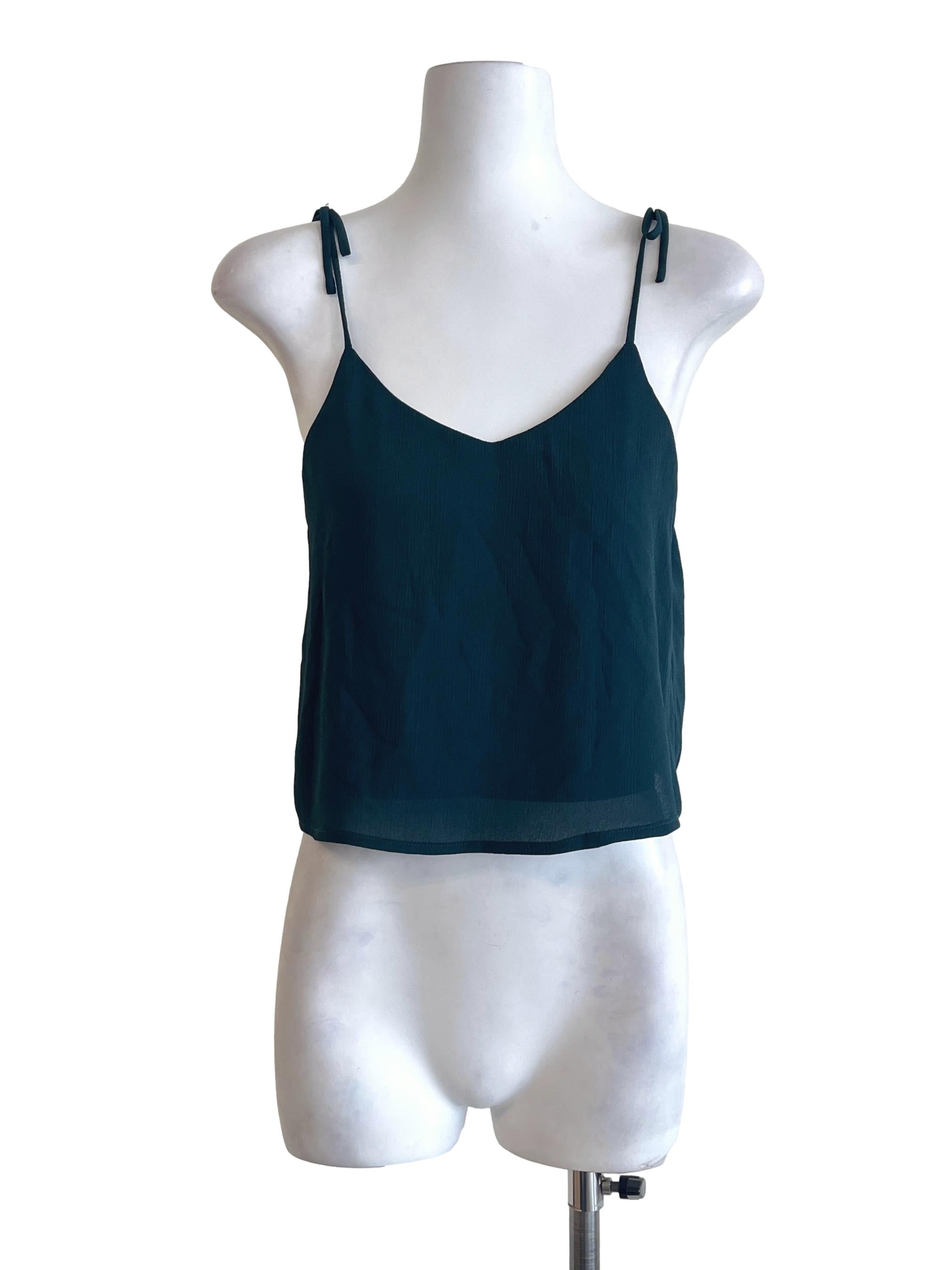 Emerald Green Spaghetti Sleeveless Top