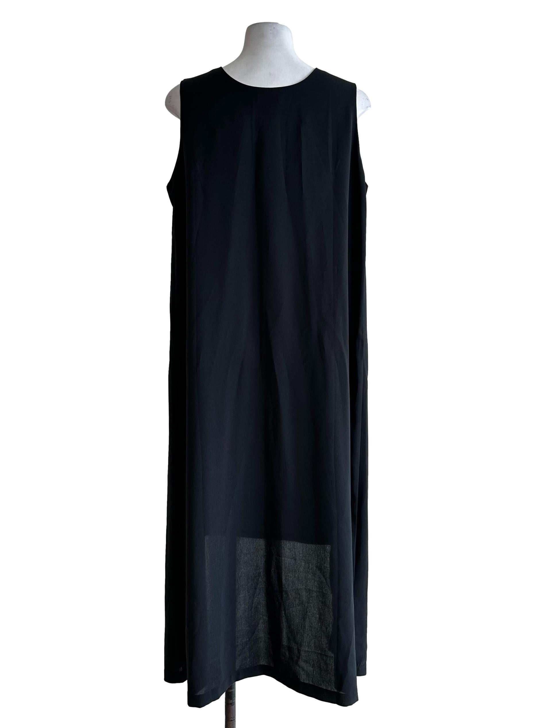 Black Sleeveless Tunic Dress