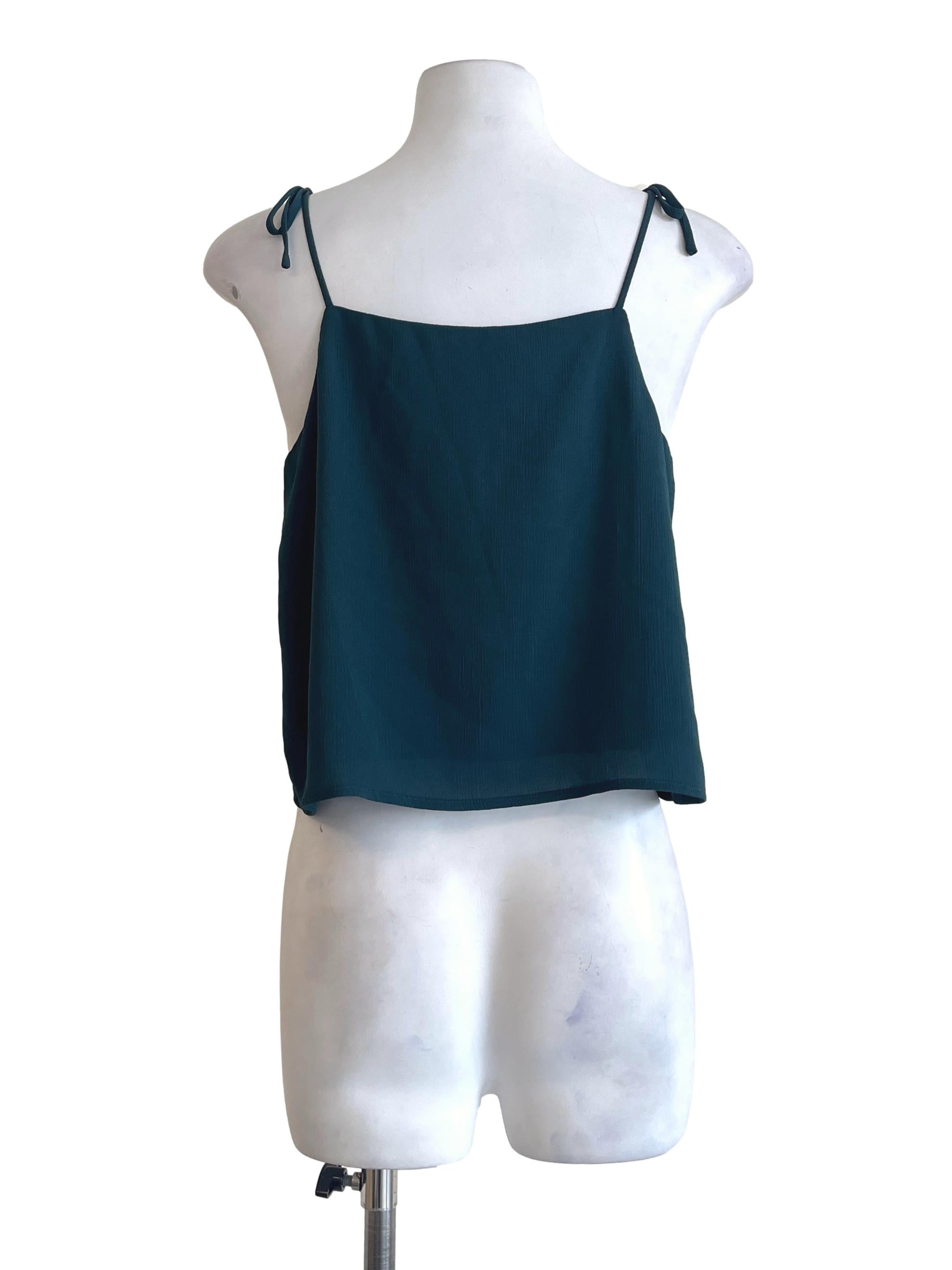 Emerald Green Spaghetti Sleeveless Top