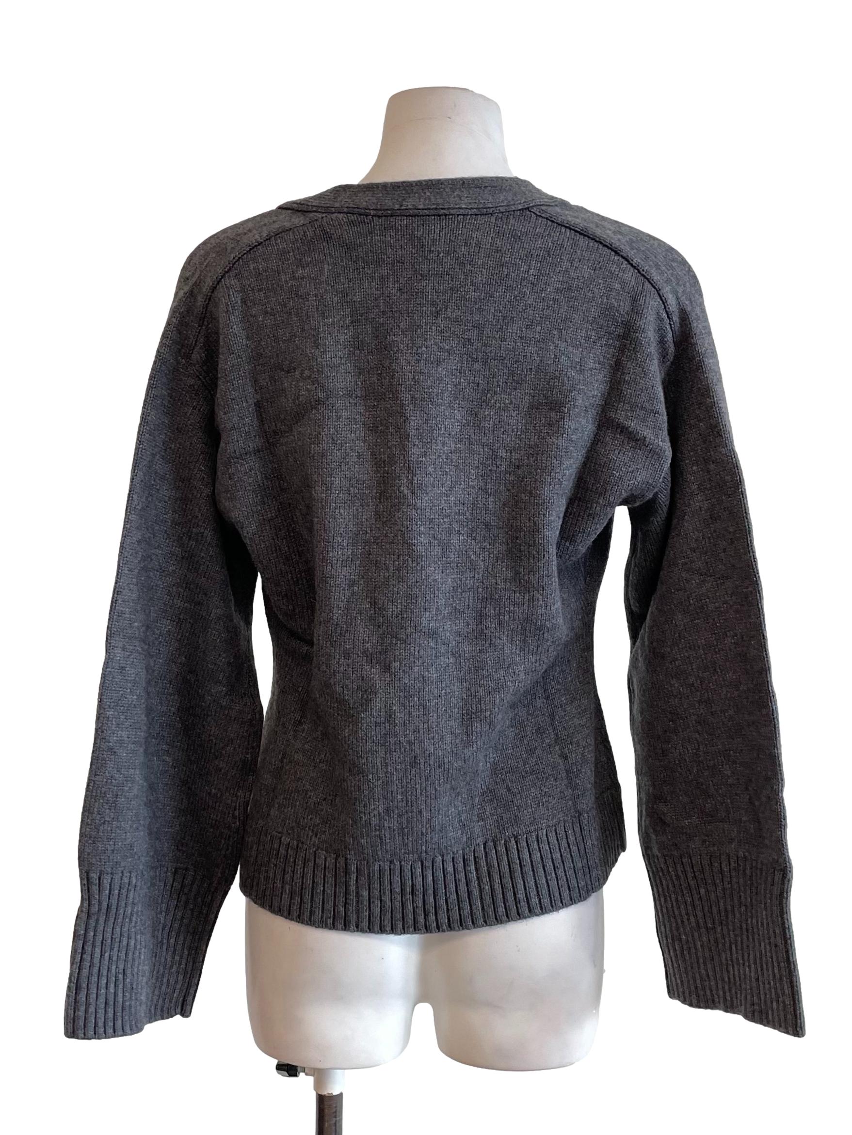 Grey Button Up Fit Cardigan