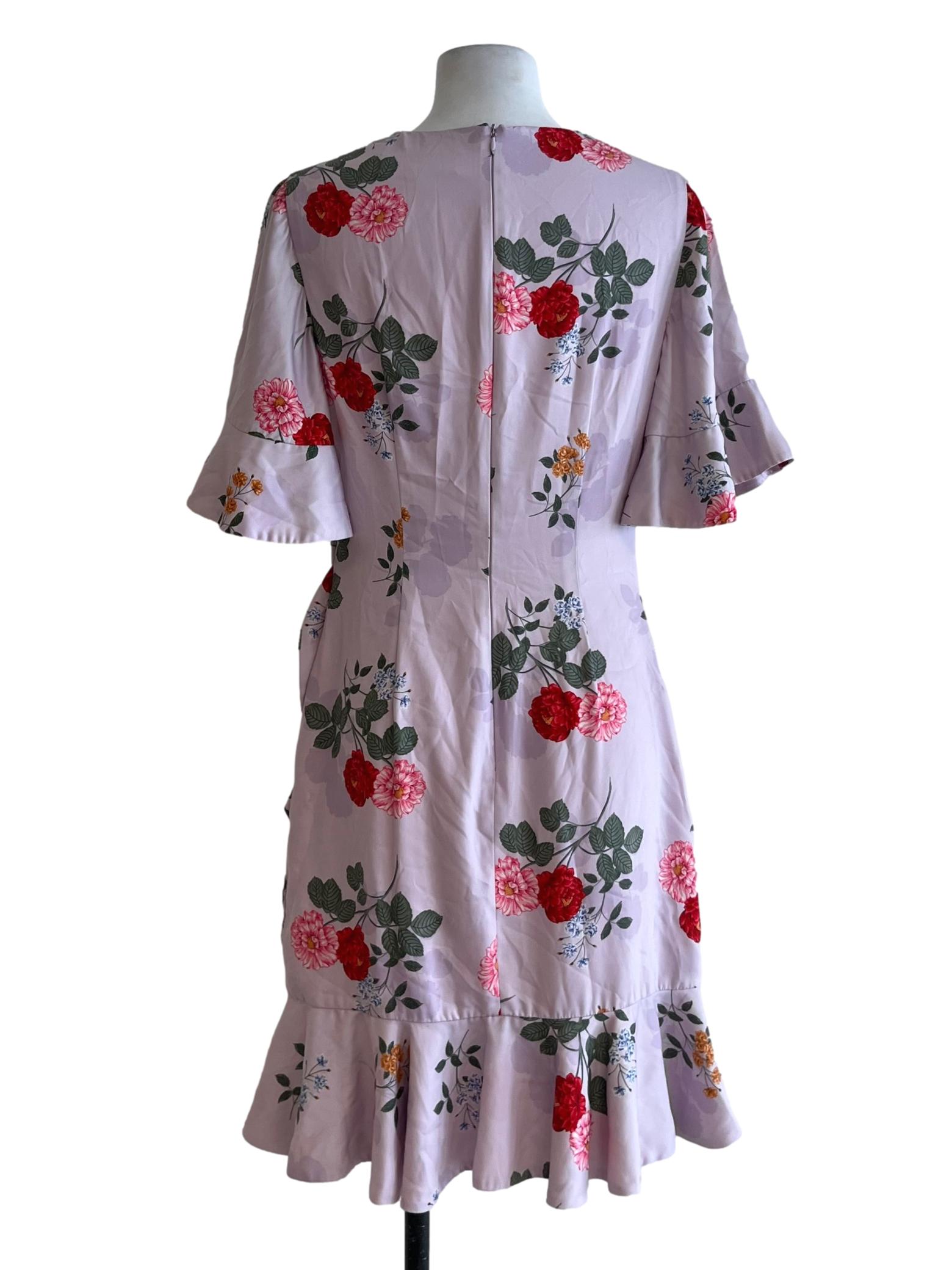 Lavender Purple Floral Empire Dress
