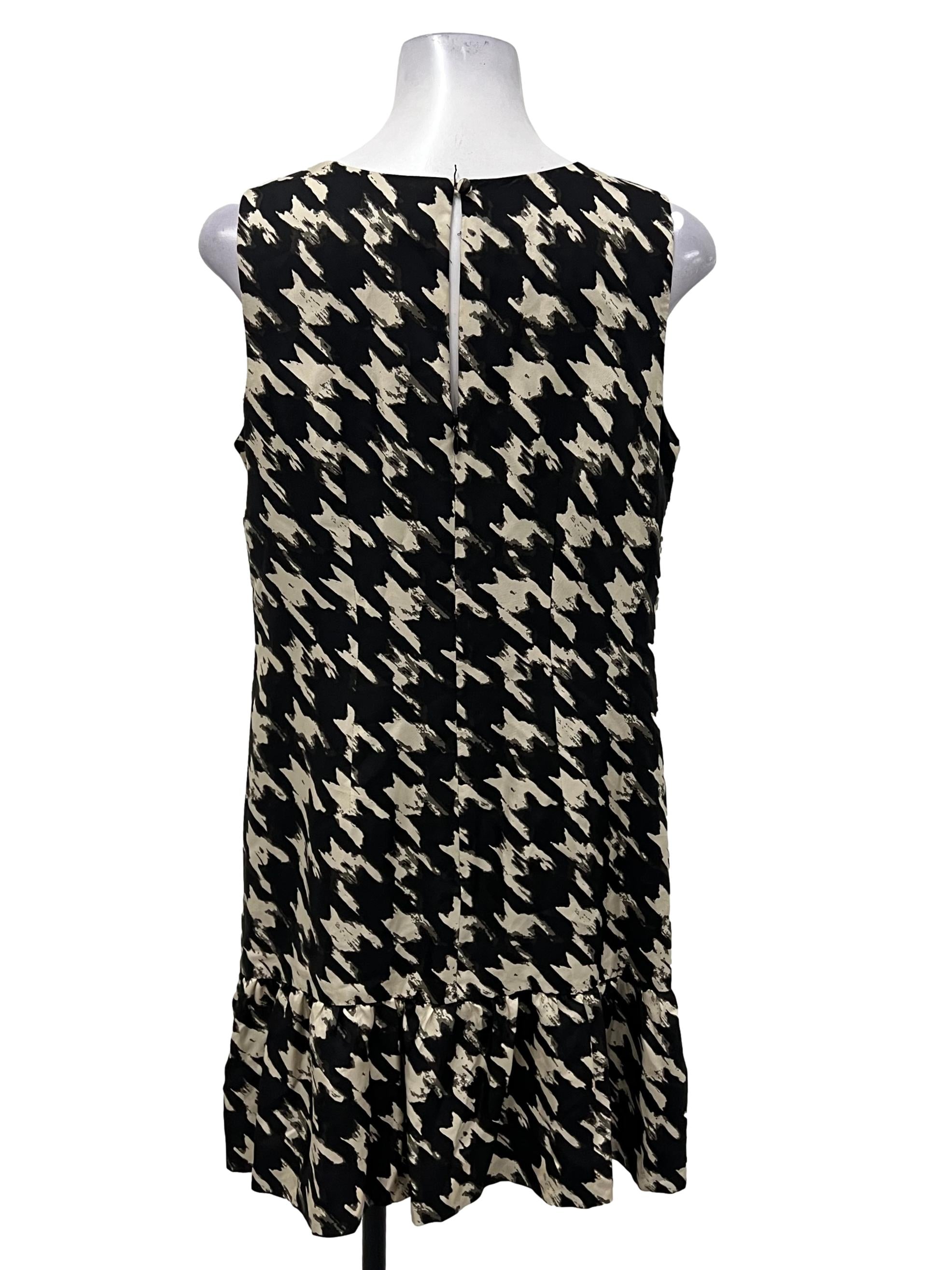 J.Crew Black Printed Shift Dress 