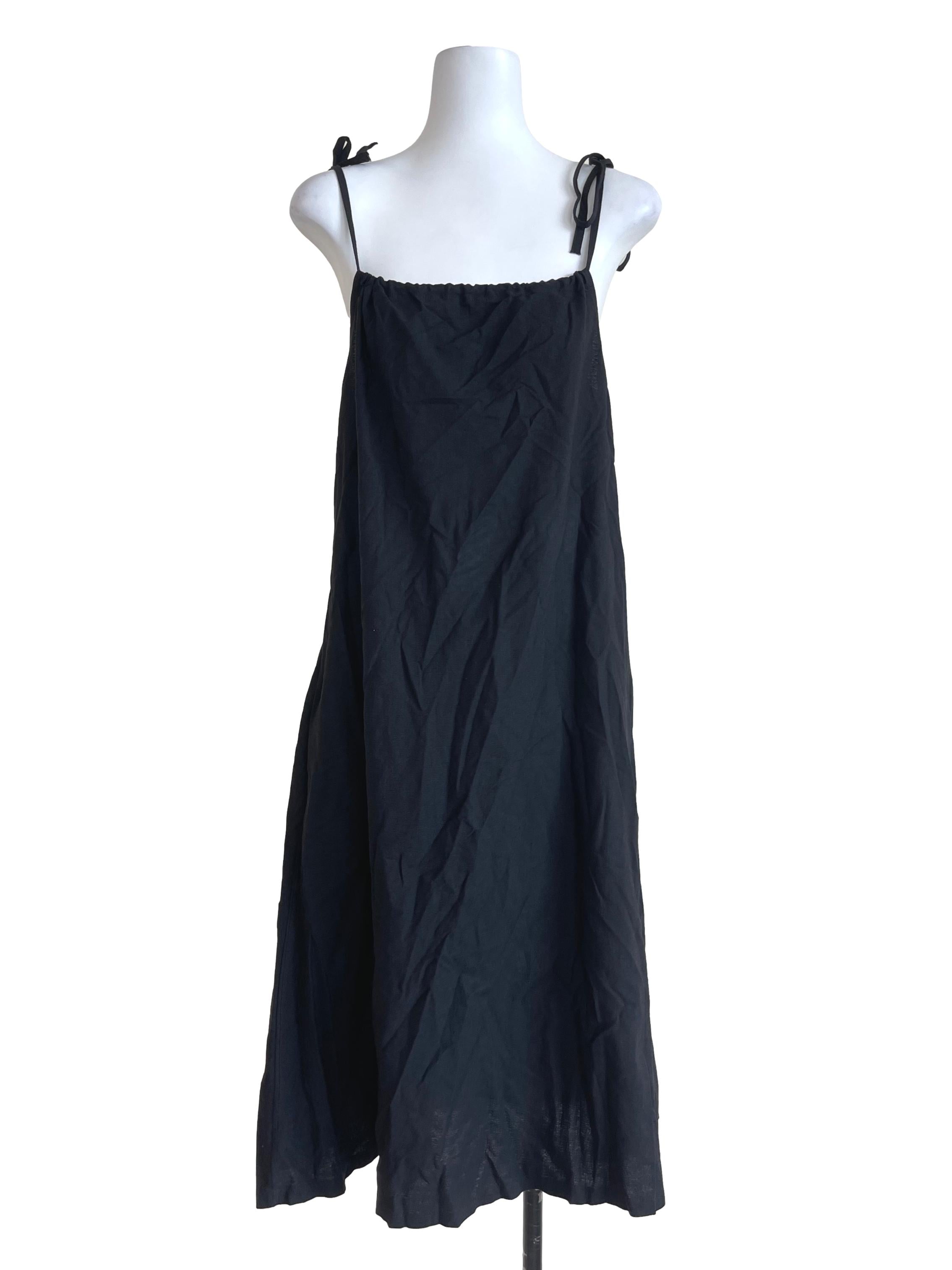 Black Ribbon Maxi Dress
