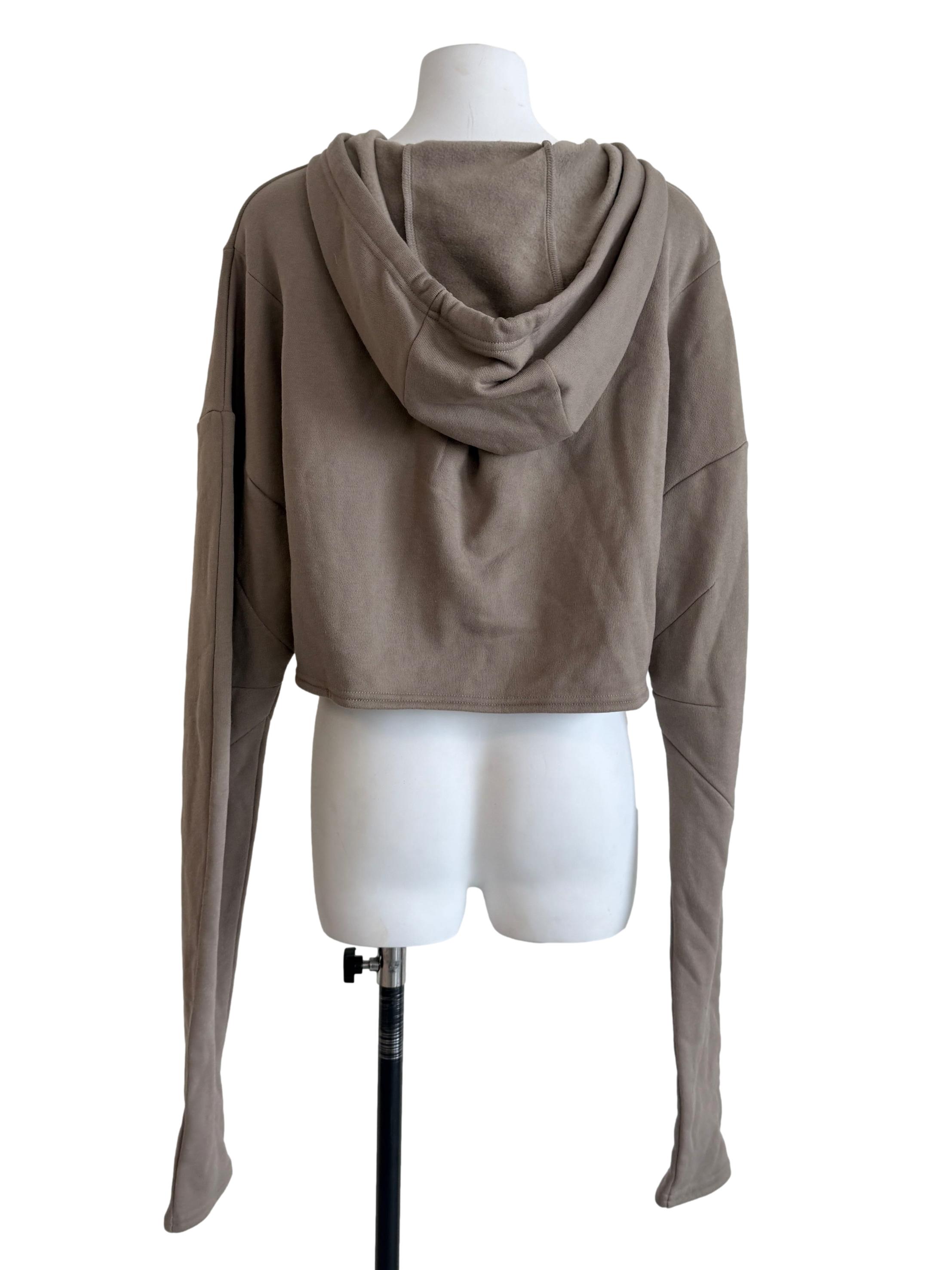 Peanut Brown Zip Up Hoodie