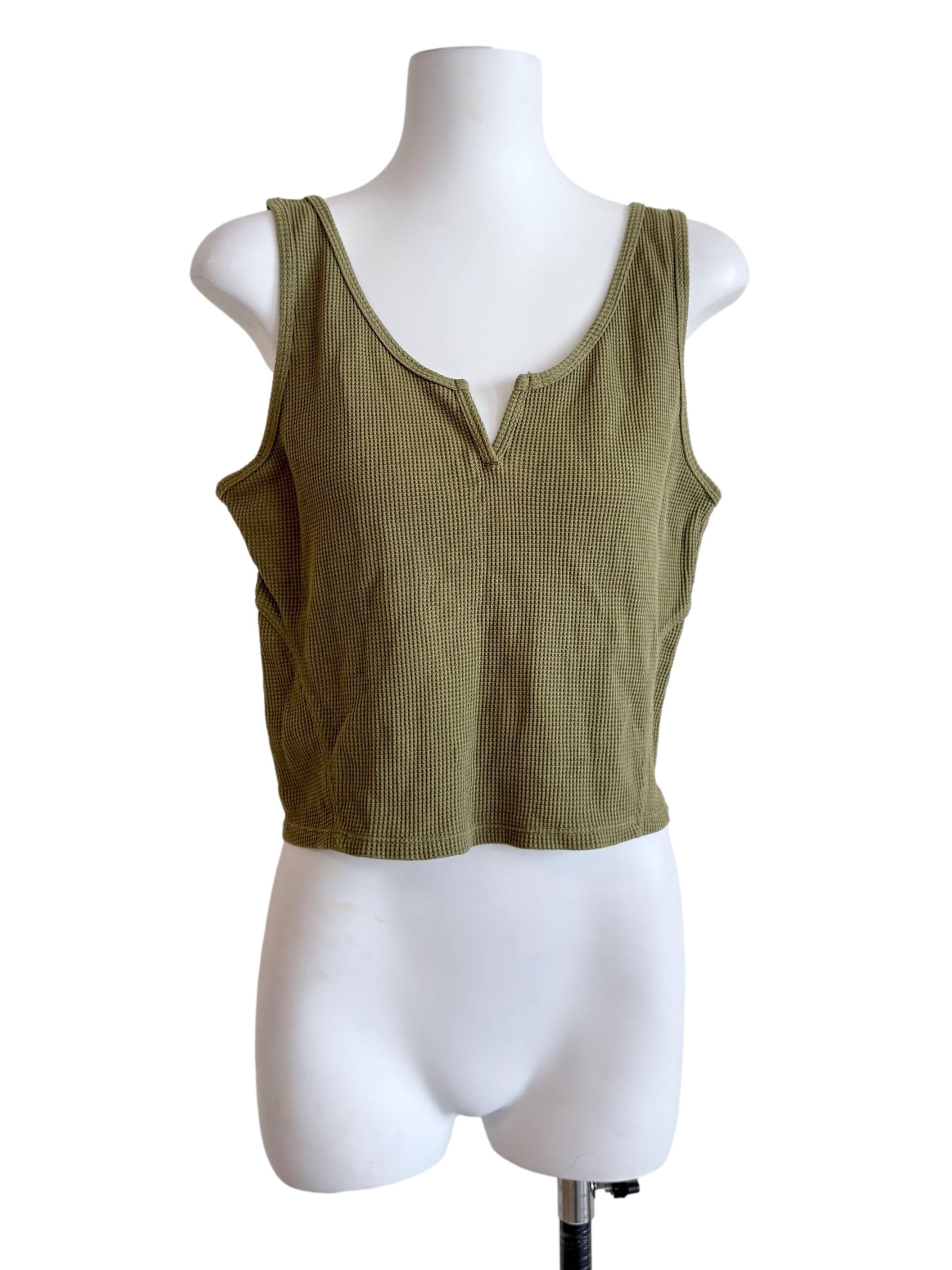 Olive Green Sleeveless Top
