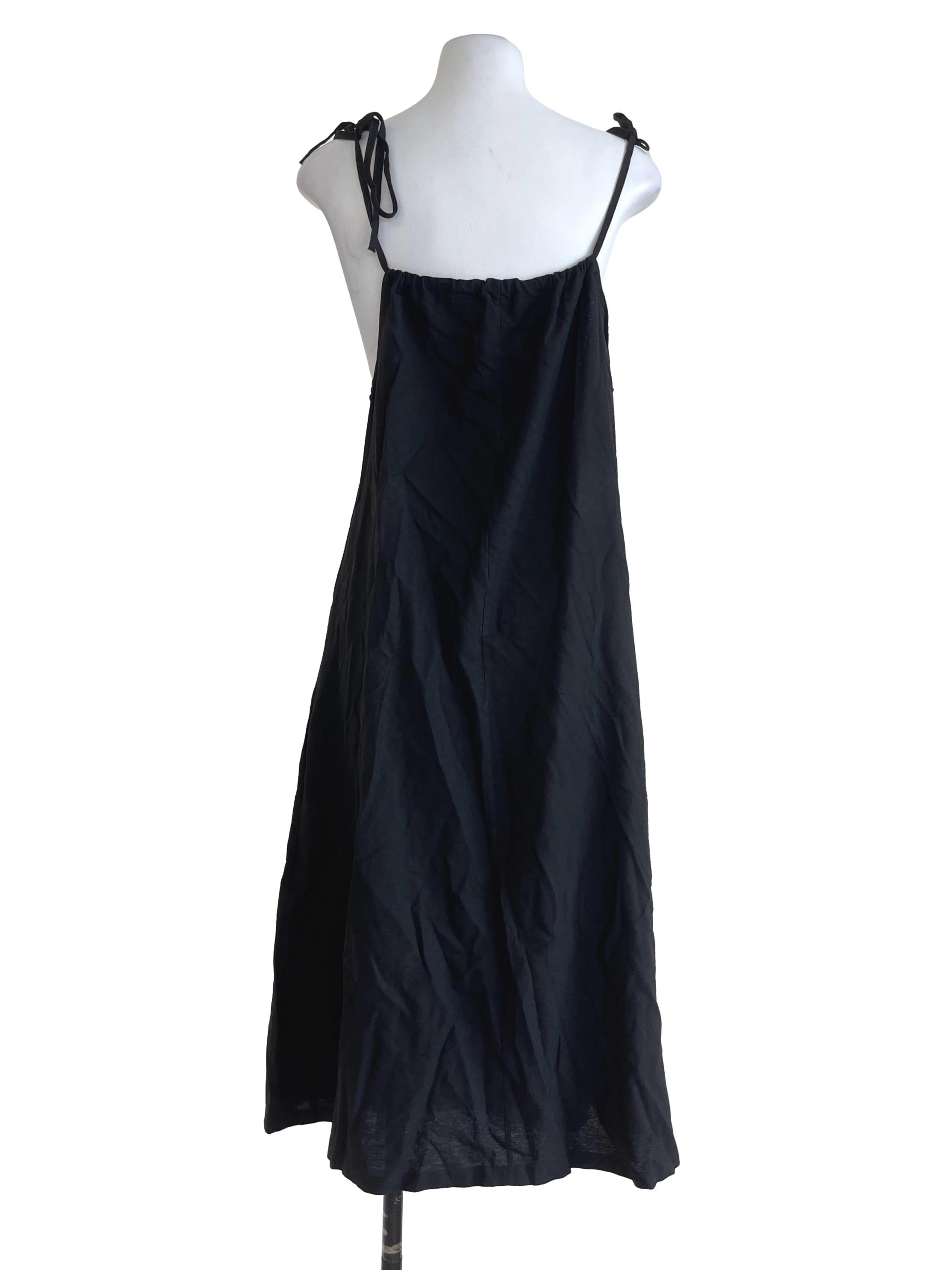 Black Ribbon Maxi Dress