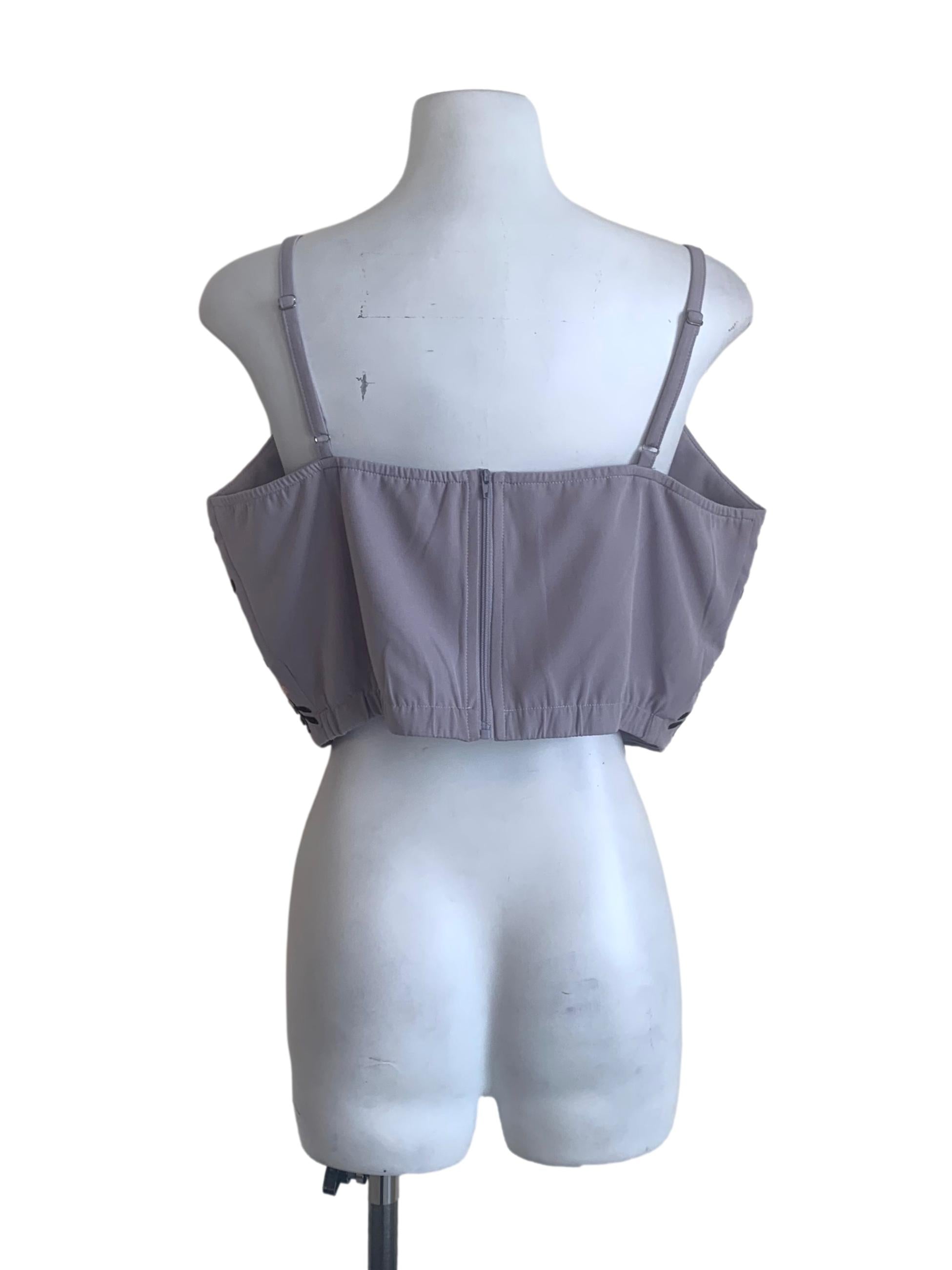 Flint Grey Floral Pattern Top