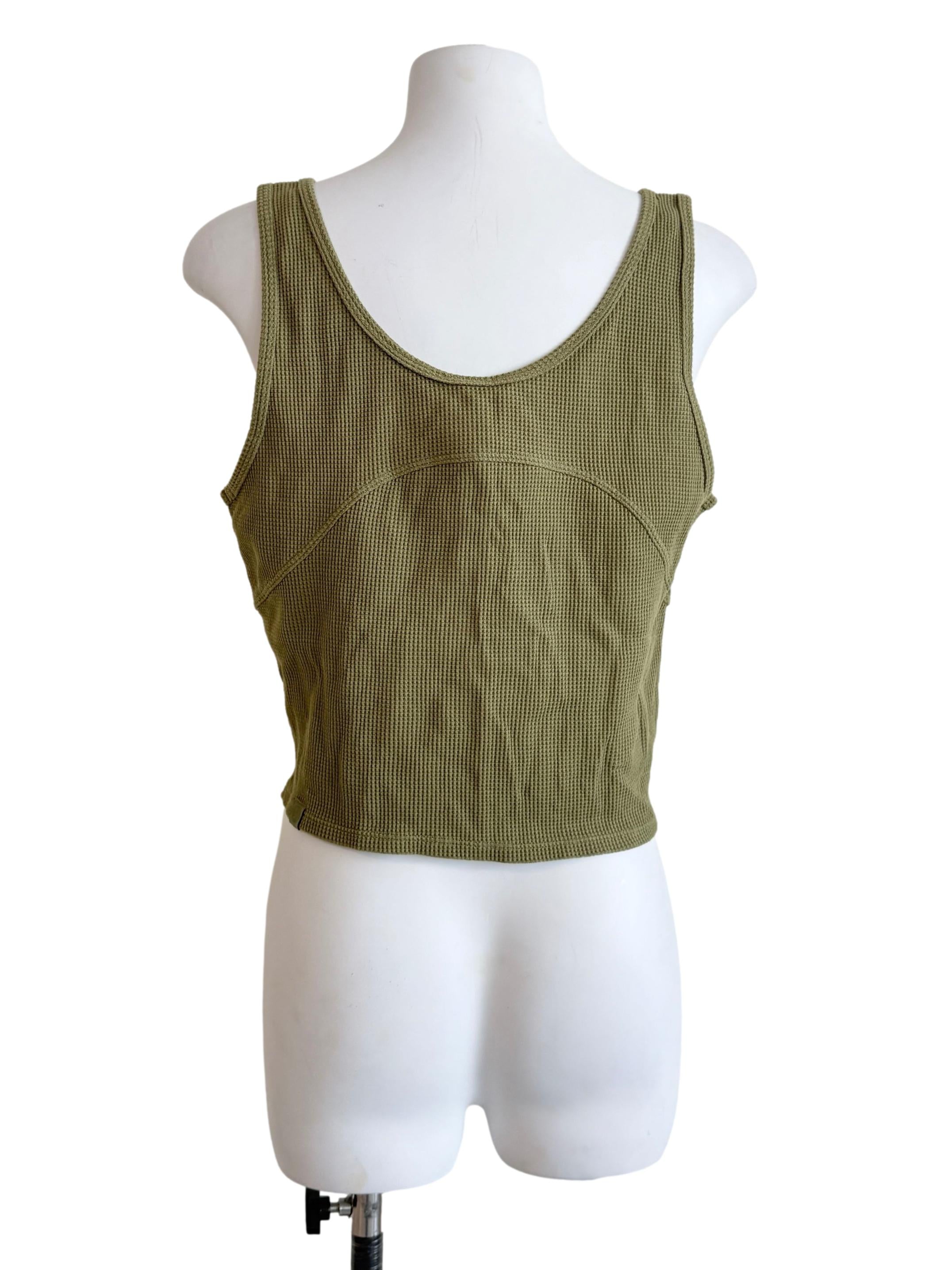 Olive Green Sleeveless Top
