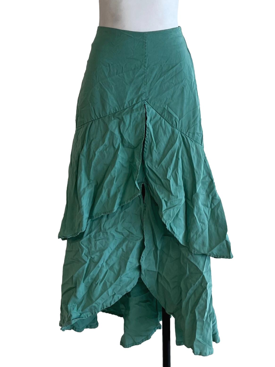 Mint Green High Waisted A-Line Skirt
