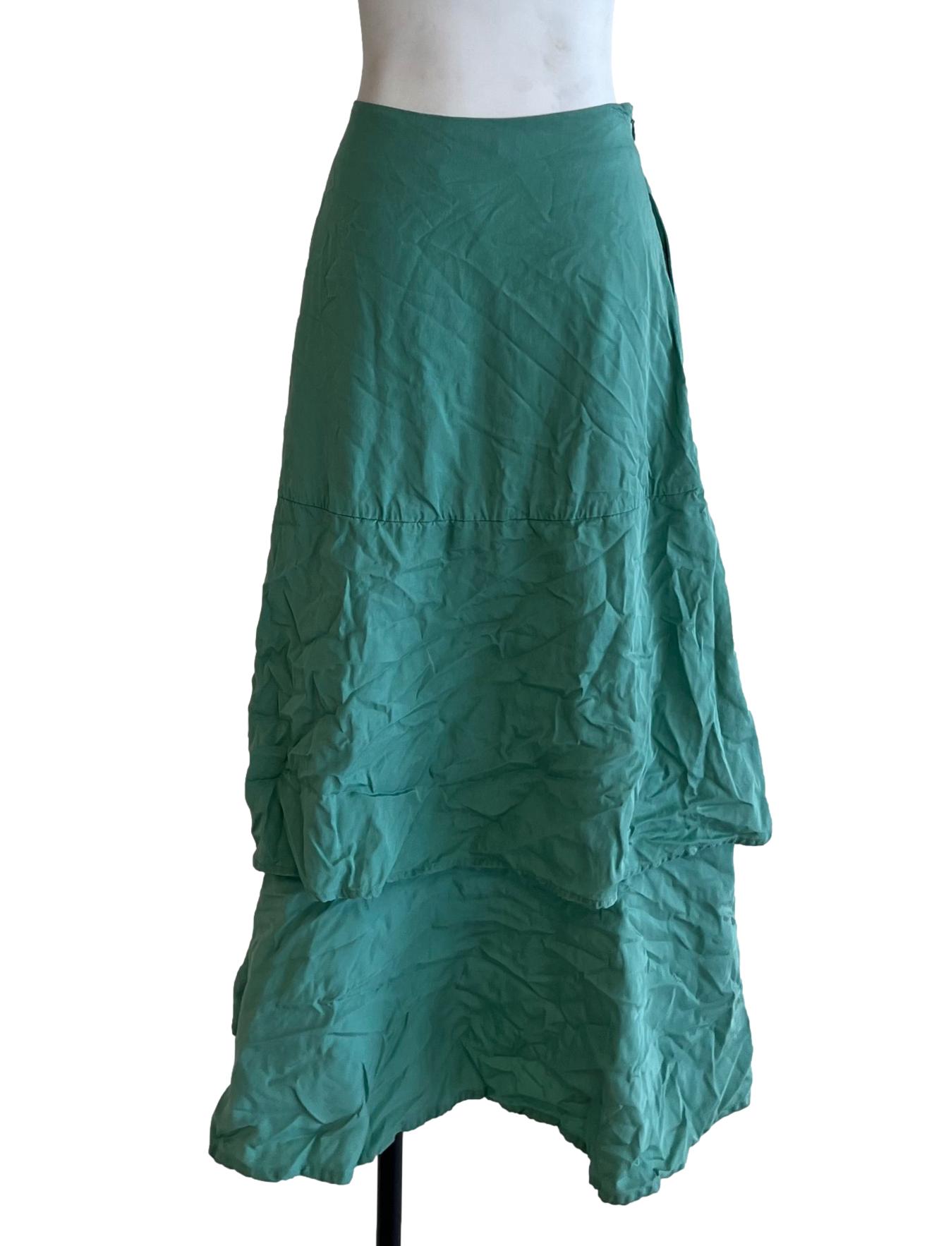 Mint Green High Waisted A-Line Skirt