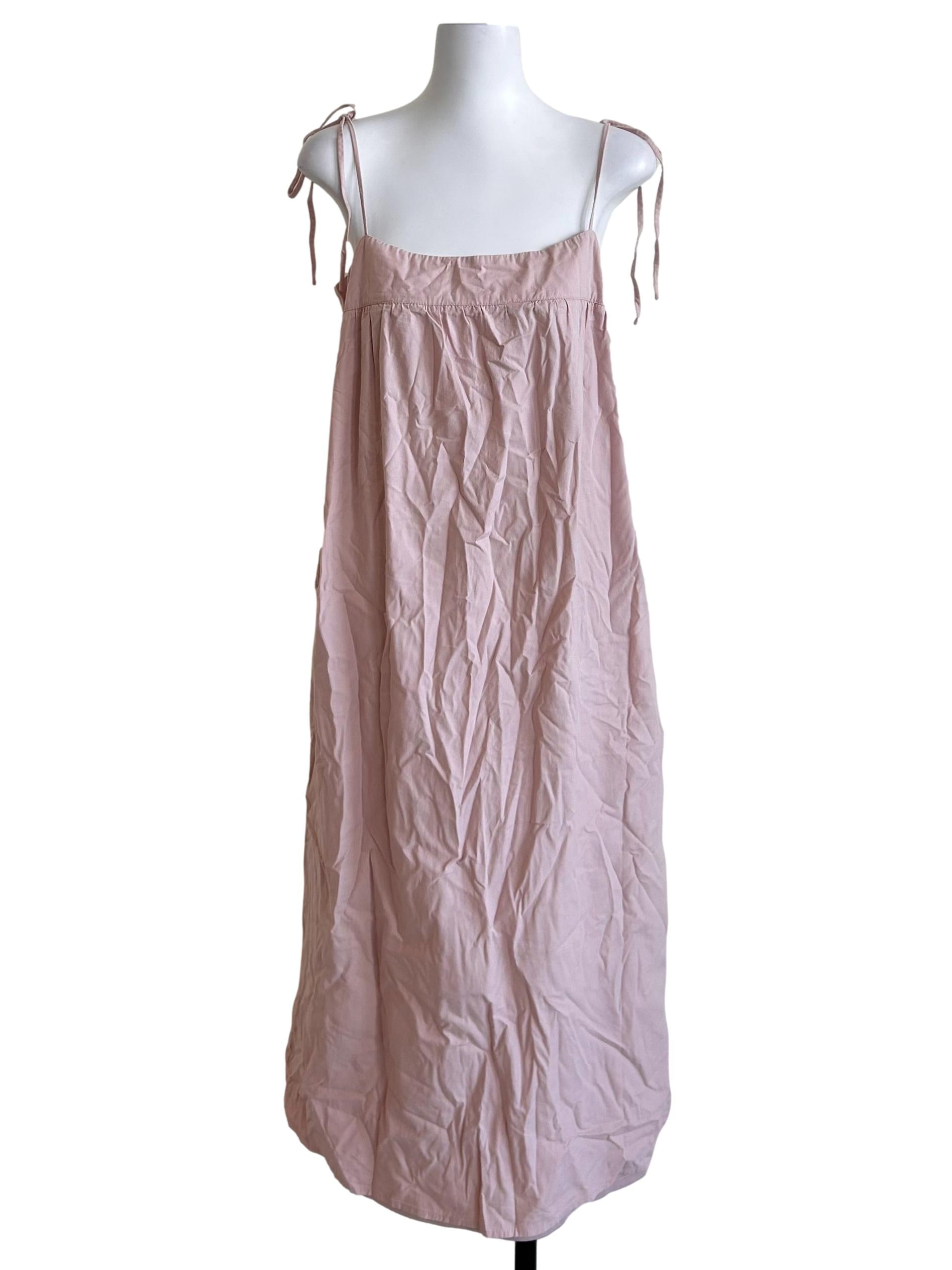 Dusty Pink Midi Slip Dress