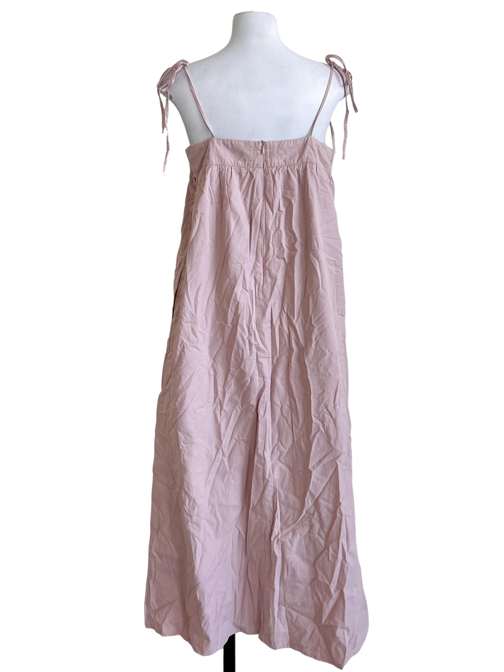 Dusty Pink Midi Slip Dress