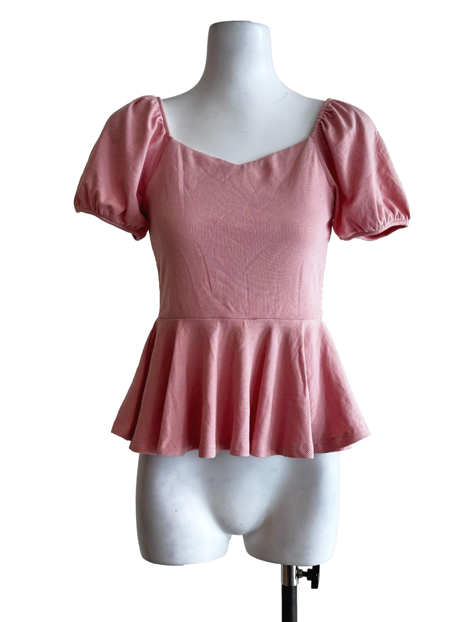 Watermelon Pink Tectured Top