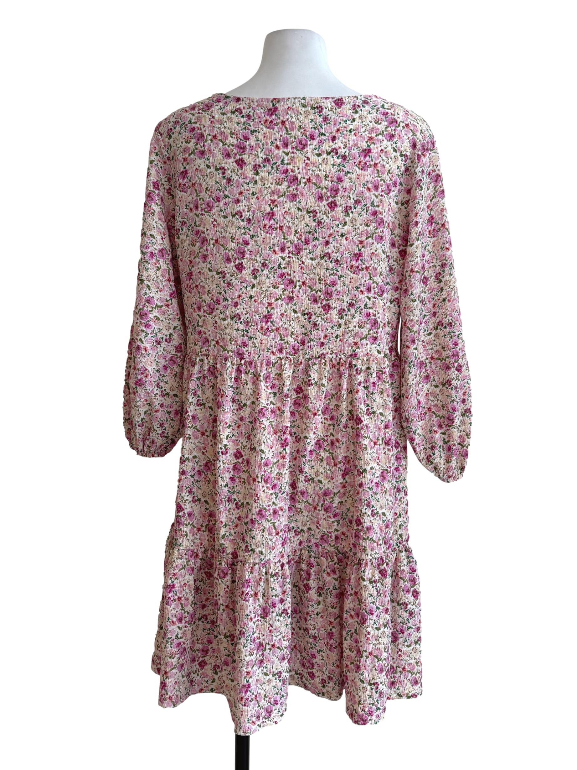 Ballet Slipper Pink Floral Tiered Dress