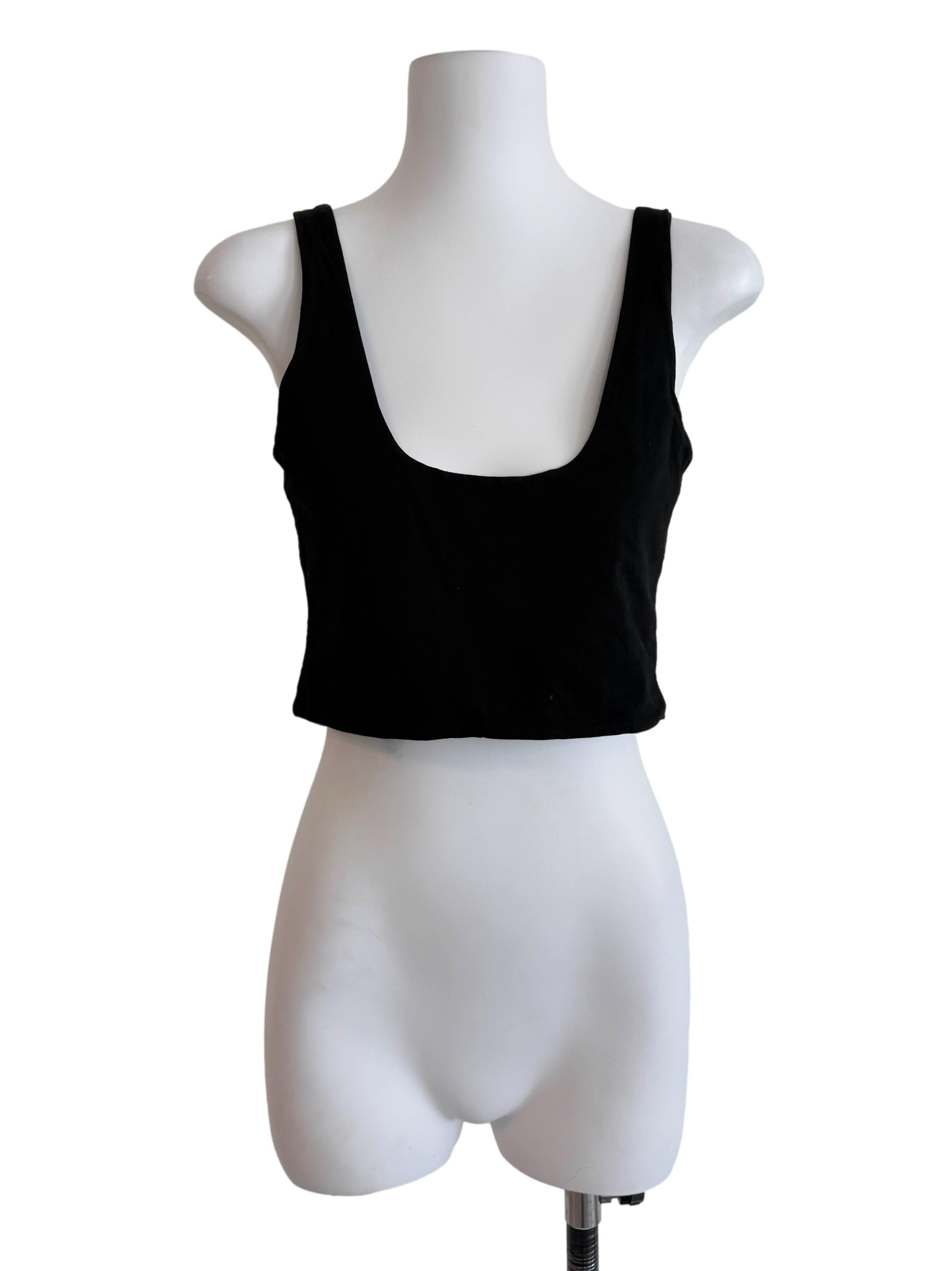 Black Round Neck Top