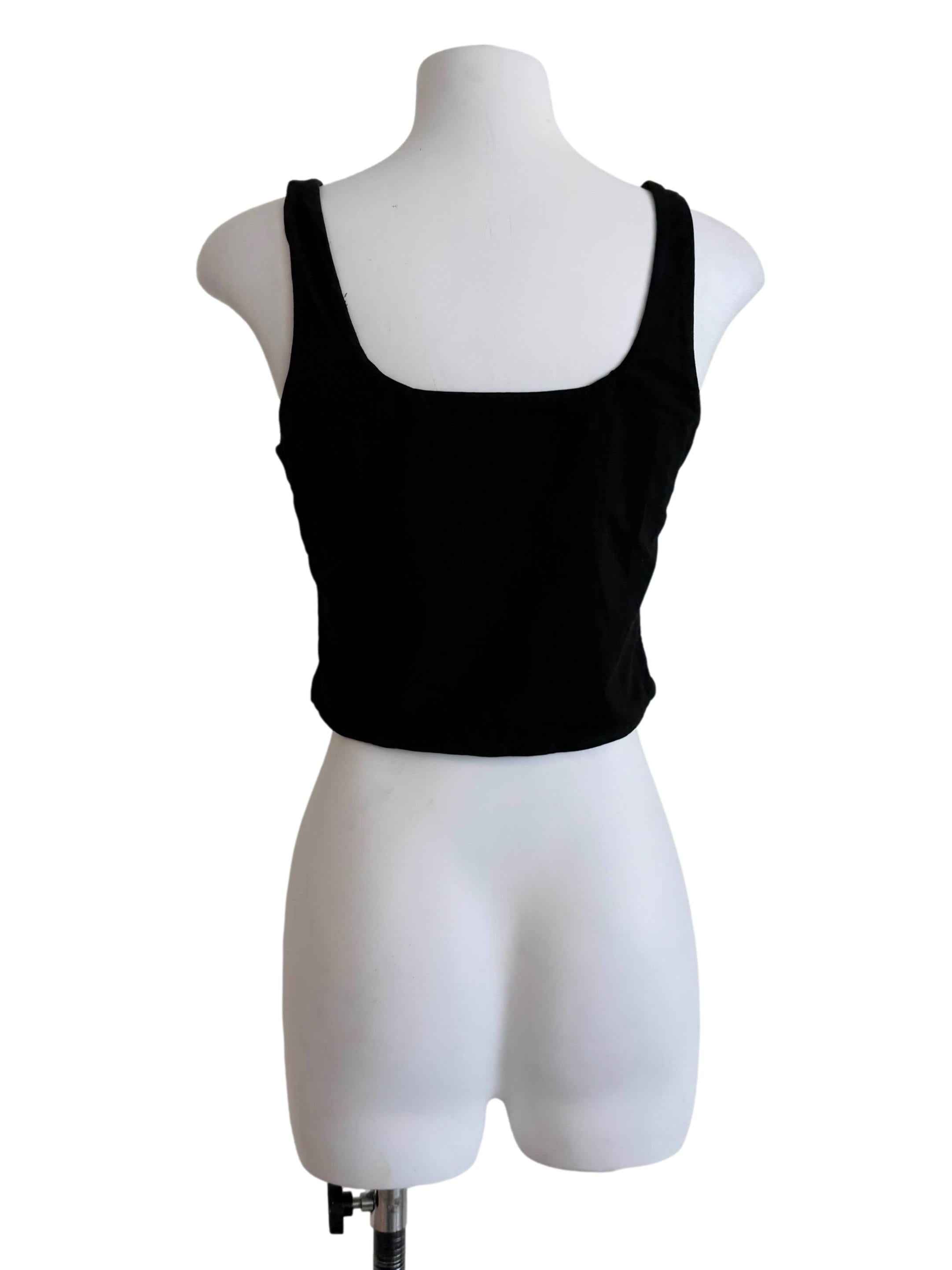 Black Round Neck Top