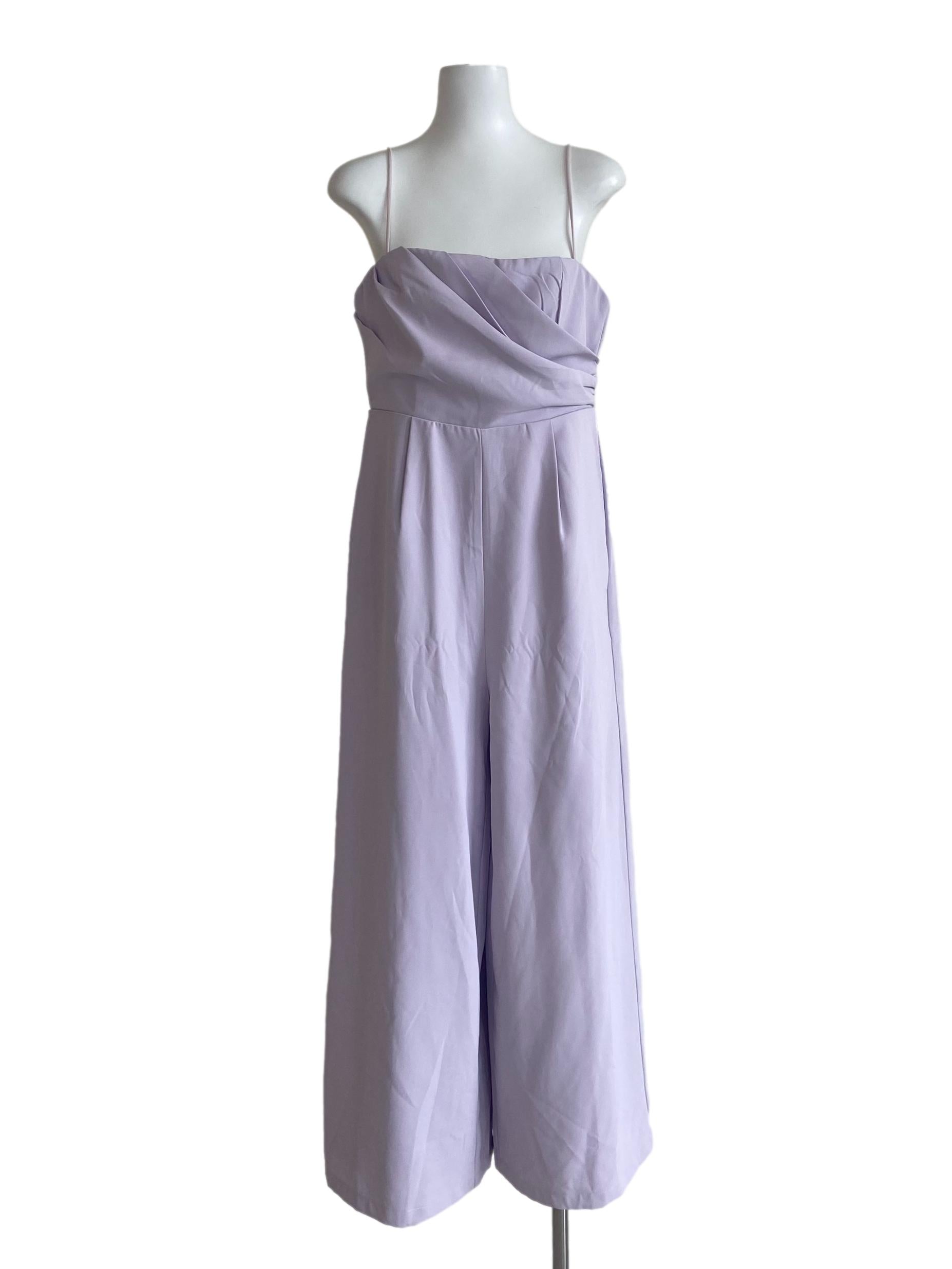 Periwinkle Purple Strapless Neck Jumpsuit