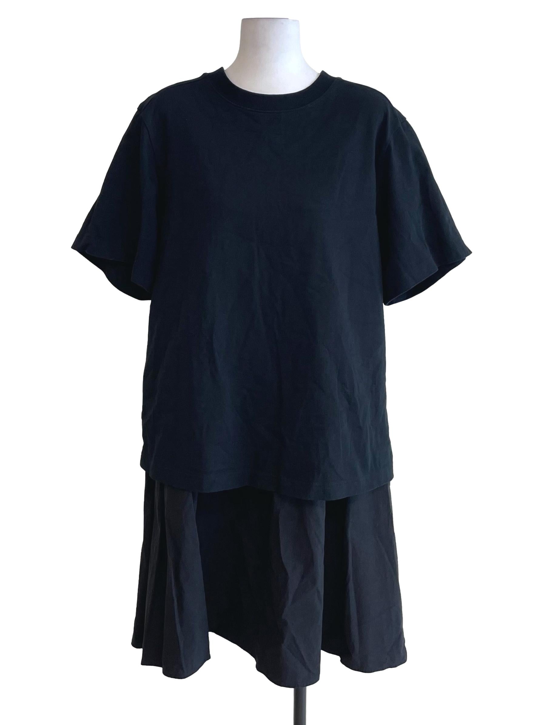Black Layered Tee Dress