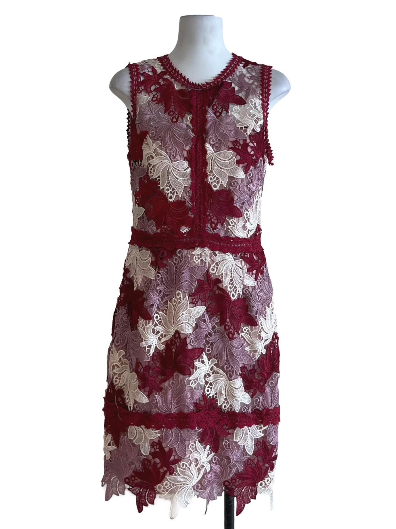 Plum Purple Lace A-Line Dress
